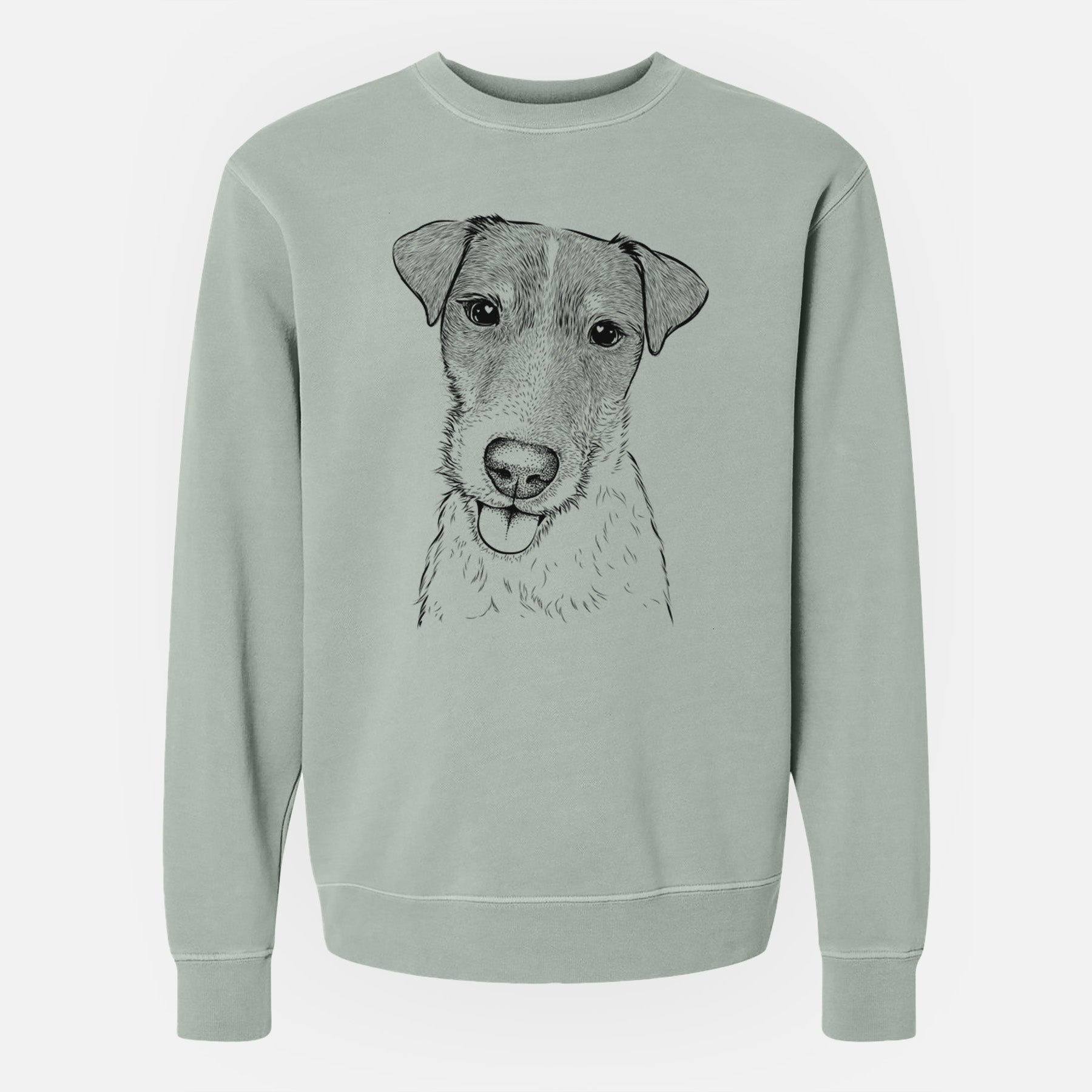 Bare Rider the Parson Russell Terrier - Unisex Pigment Dyed Crew Sweatshirt