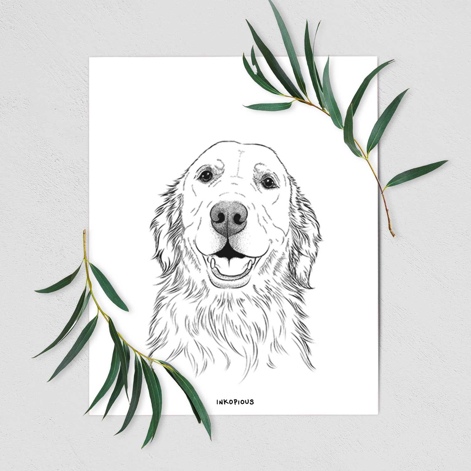 Ridge the Golden Retriever Art Print