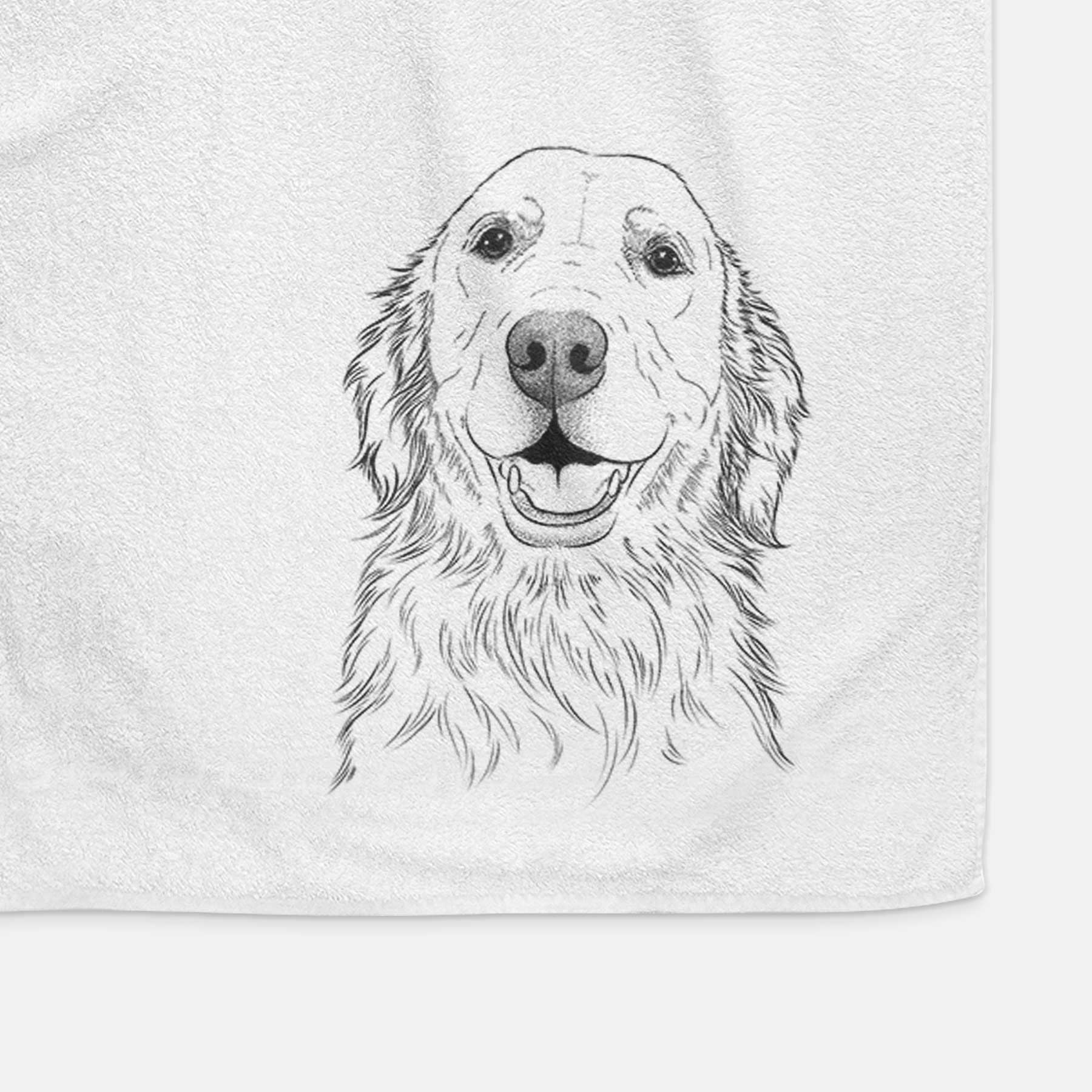 Ridge the Golden Retriever Decorative Hand Towel