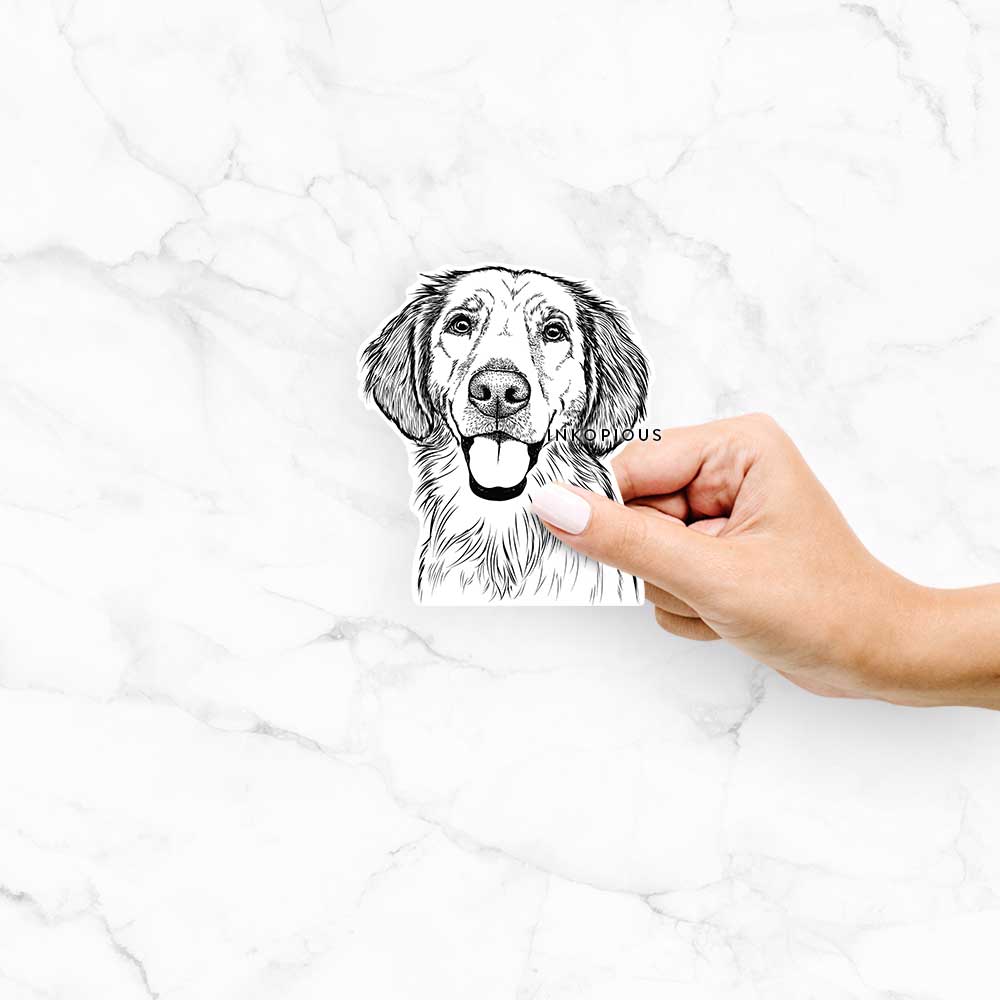 Riley the Golden Retriever - Decal Sticker