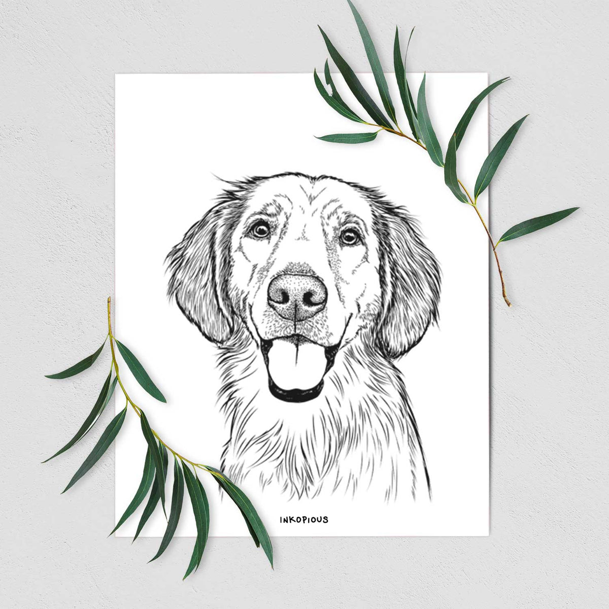 Riley the Golden Retriever Art Print