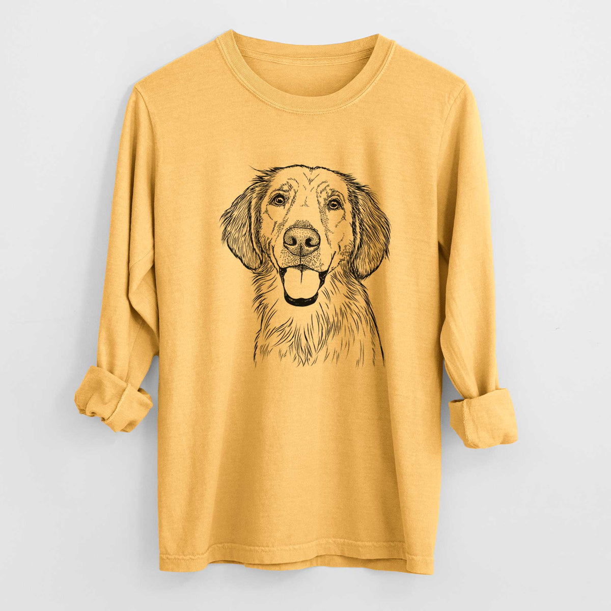 Bare Riley the Golden Retriever - Heavyweight 100% Cotton Long Sleeve