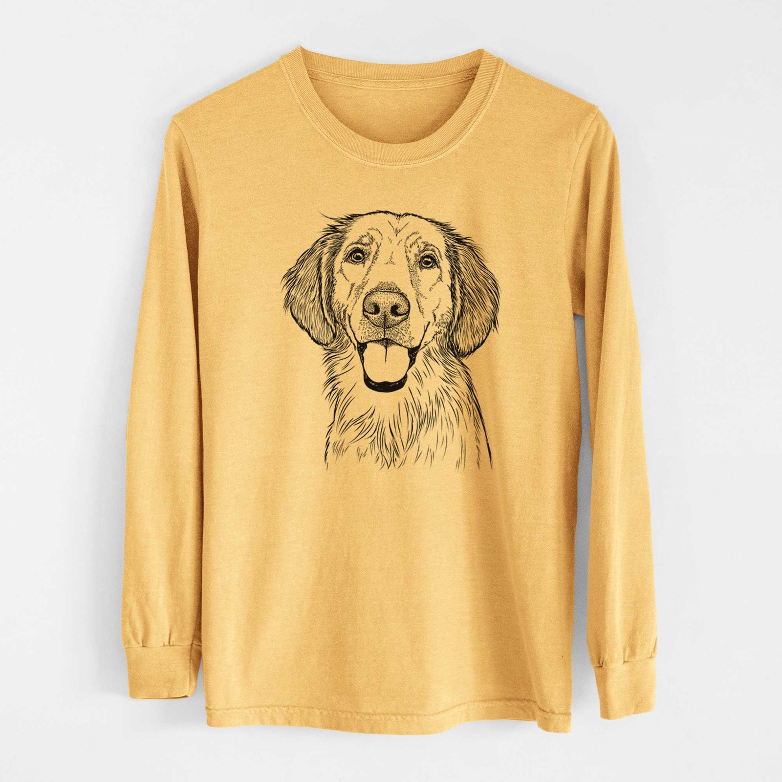 Bare Riley the Golden Retriever - Heavyweight 100% Cotton Long Sleeve