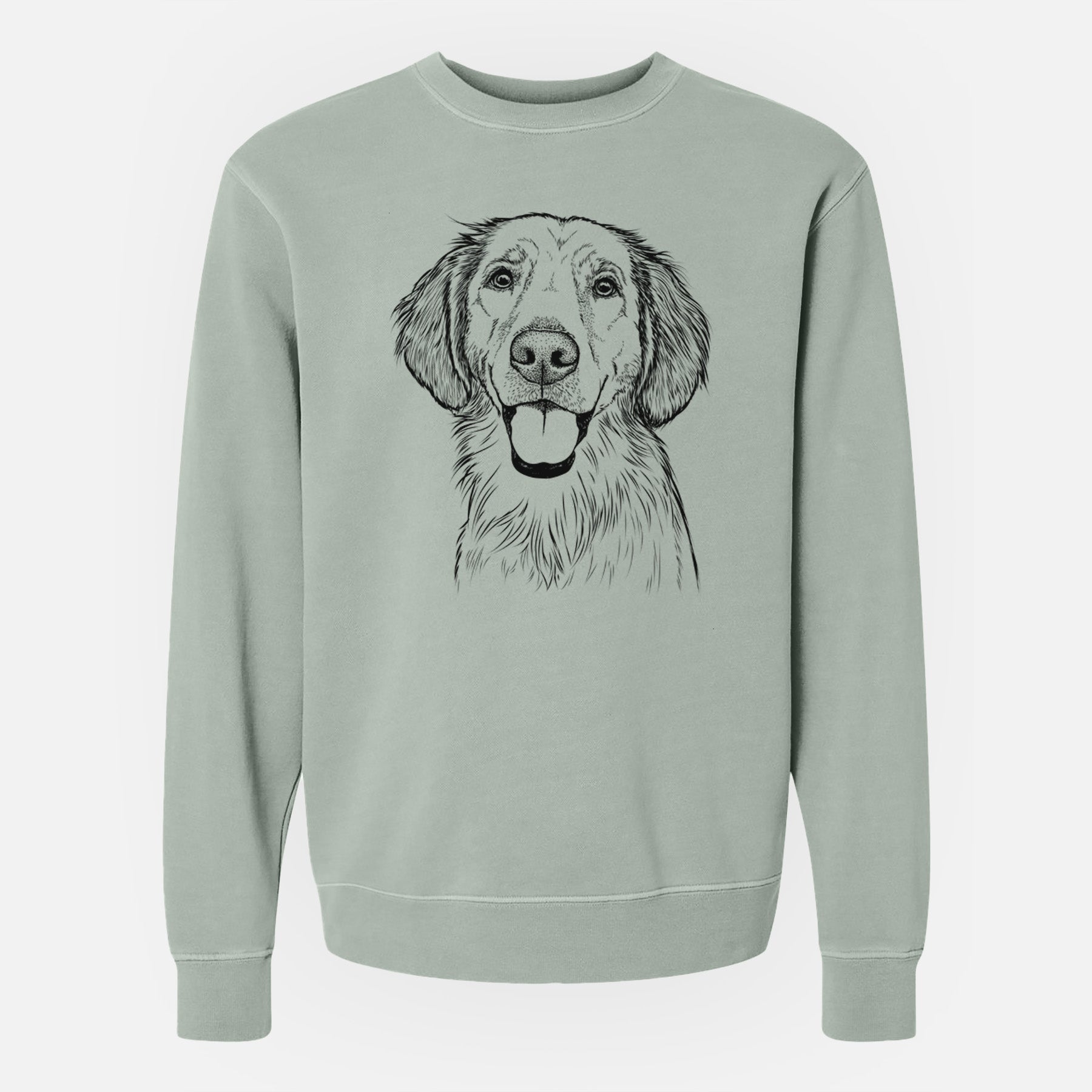 Bare Riley the Golden Retriever - Unisex Pigment Dyed Crew Sweatshirt