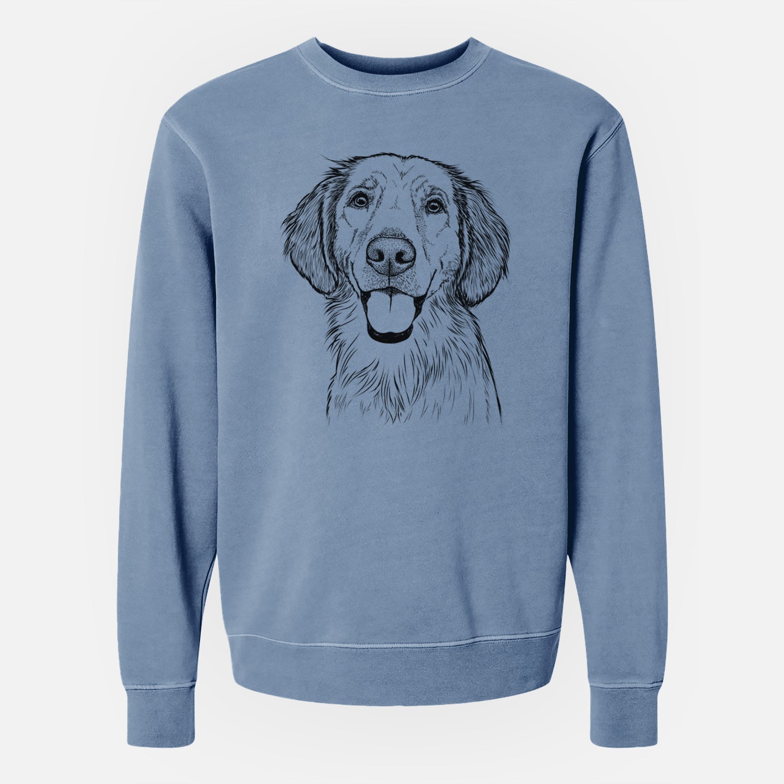 Bare Riley the Golden Retriever - Unisex Pigment Dyed Crew Sweatshirt