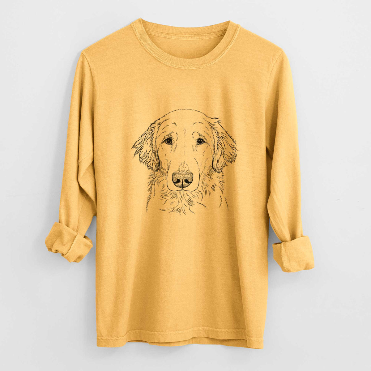 Bare Riley the Golden Retriever - Heavyweight 100% Cotton Long Sleeve