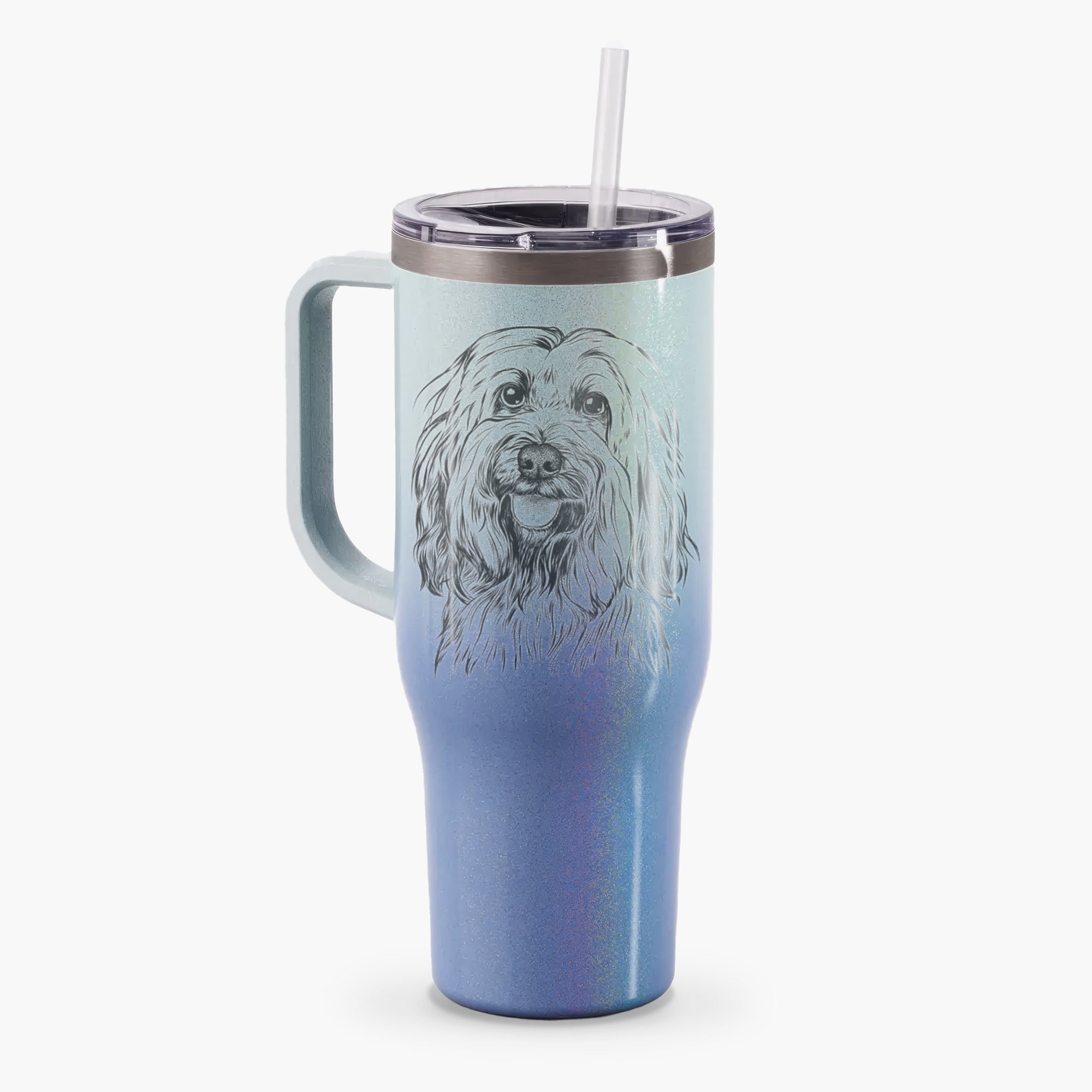 Rime the Tibetan Terrier - 40oz Tumbler with Handle