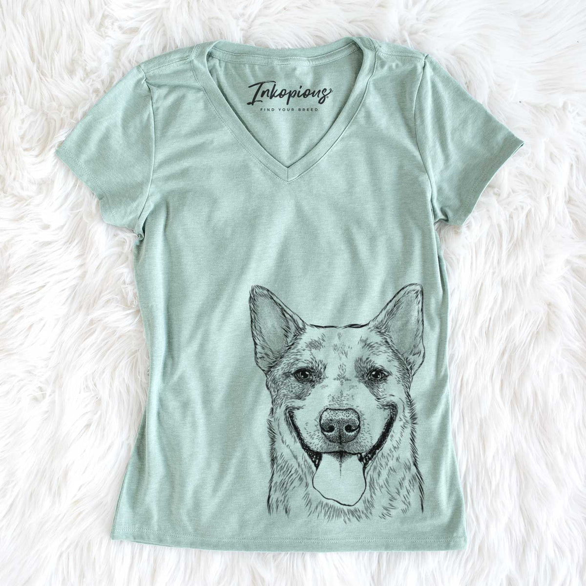Bare Rio the Australian Cattle Dog - Women's V-neck Shirt