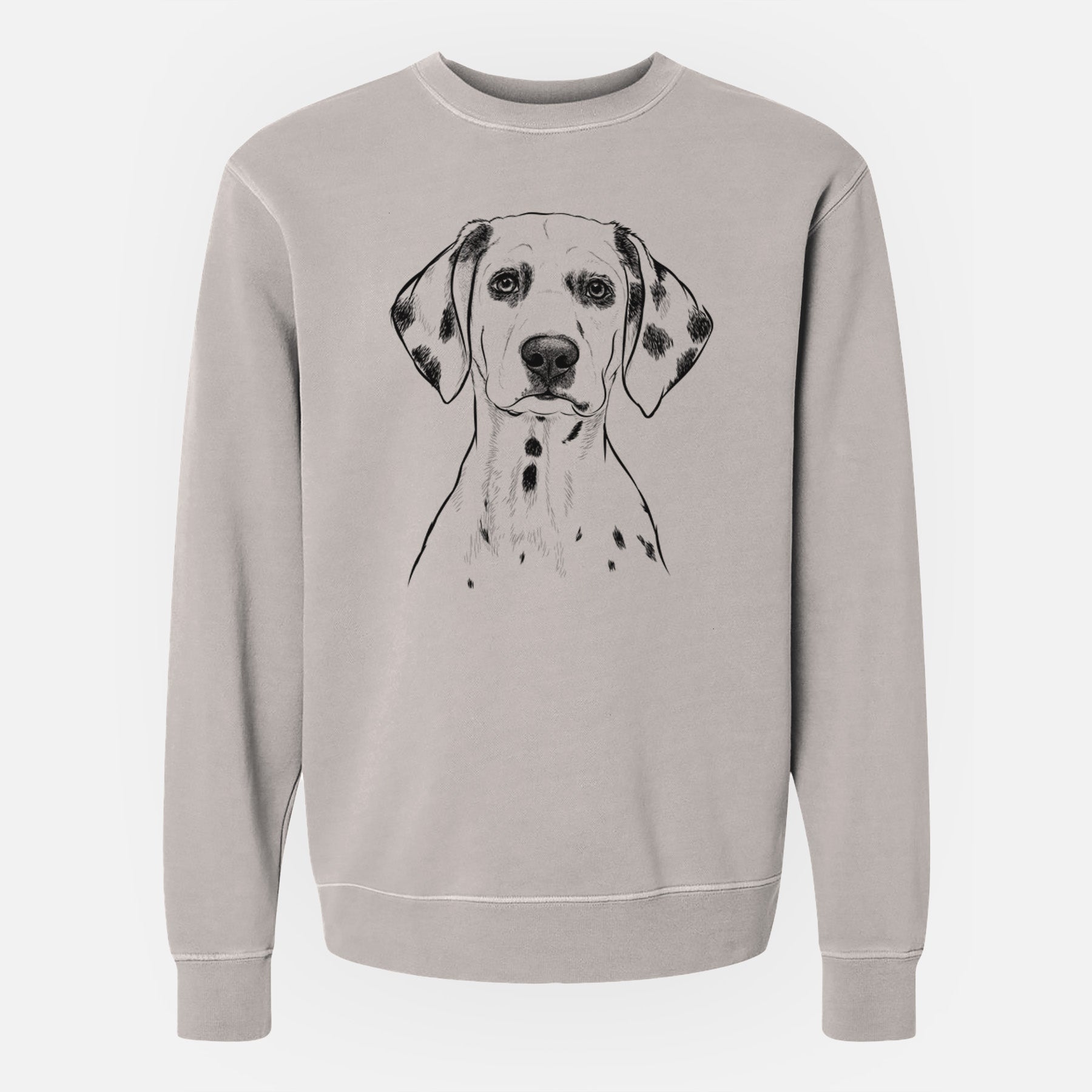 Bare Riot the Dalmatian - Unisex Pigment Dyed Crew Sweatshirt