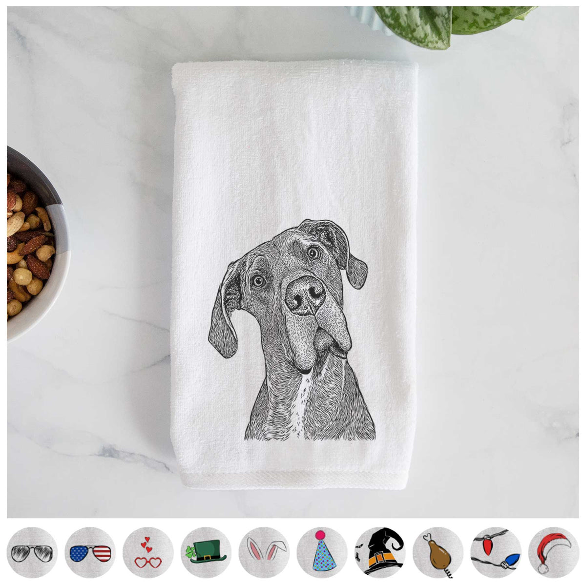 River the Great Dane Decorative Hand Towel