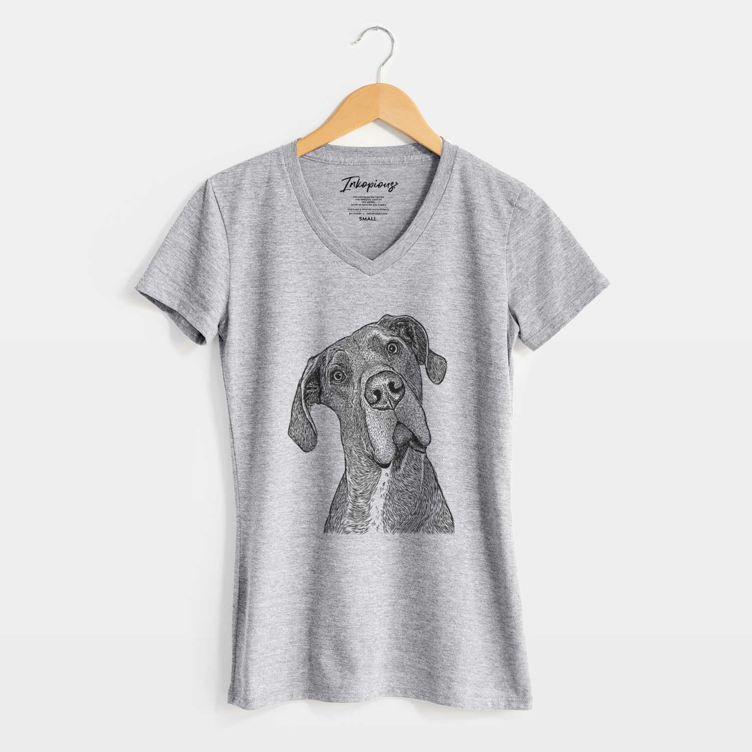 Bare River the Great Dane - Women's V-neck Shirt