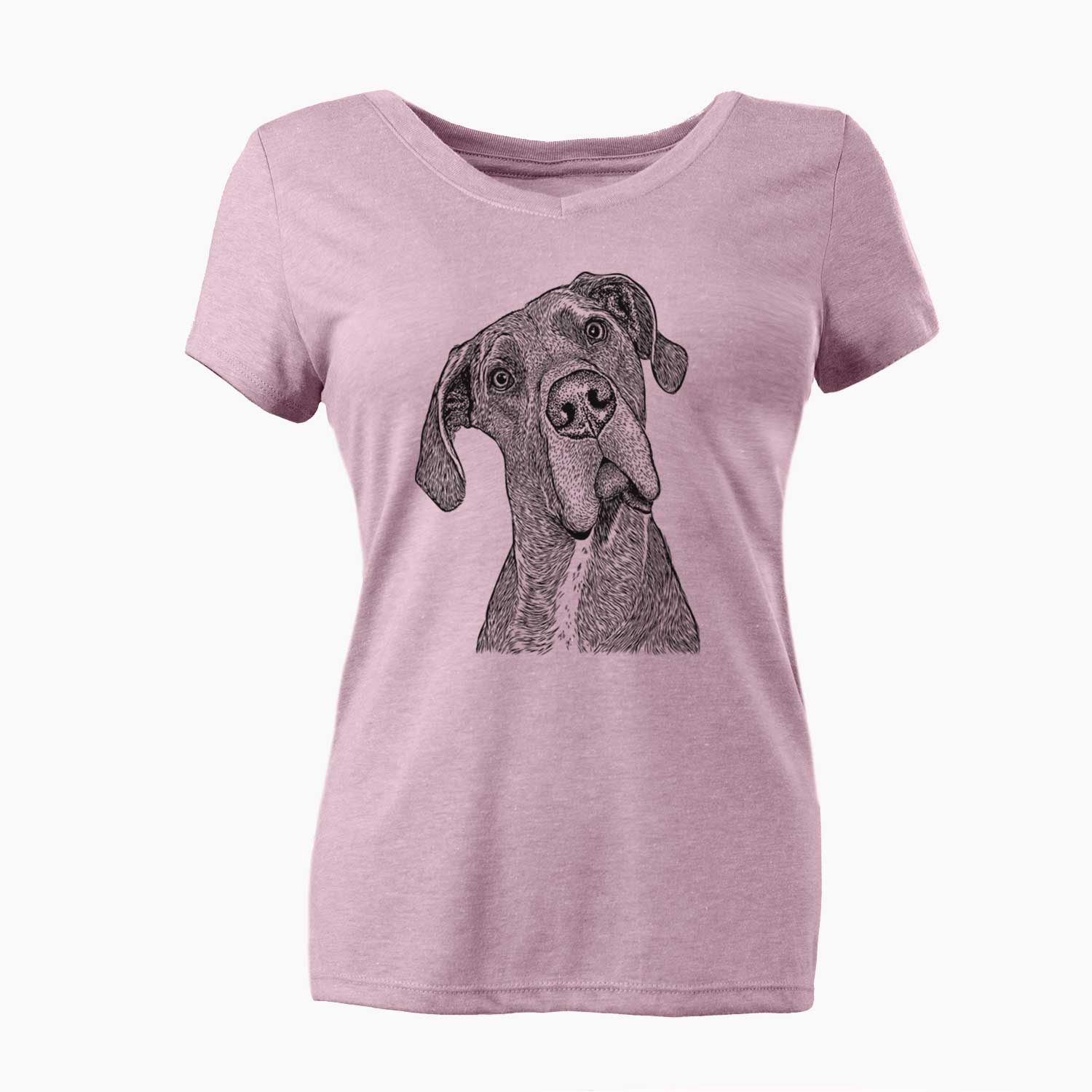 Bare River the Great Dane - Women's V-neck Shirt