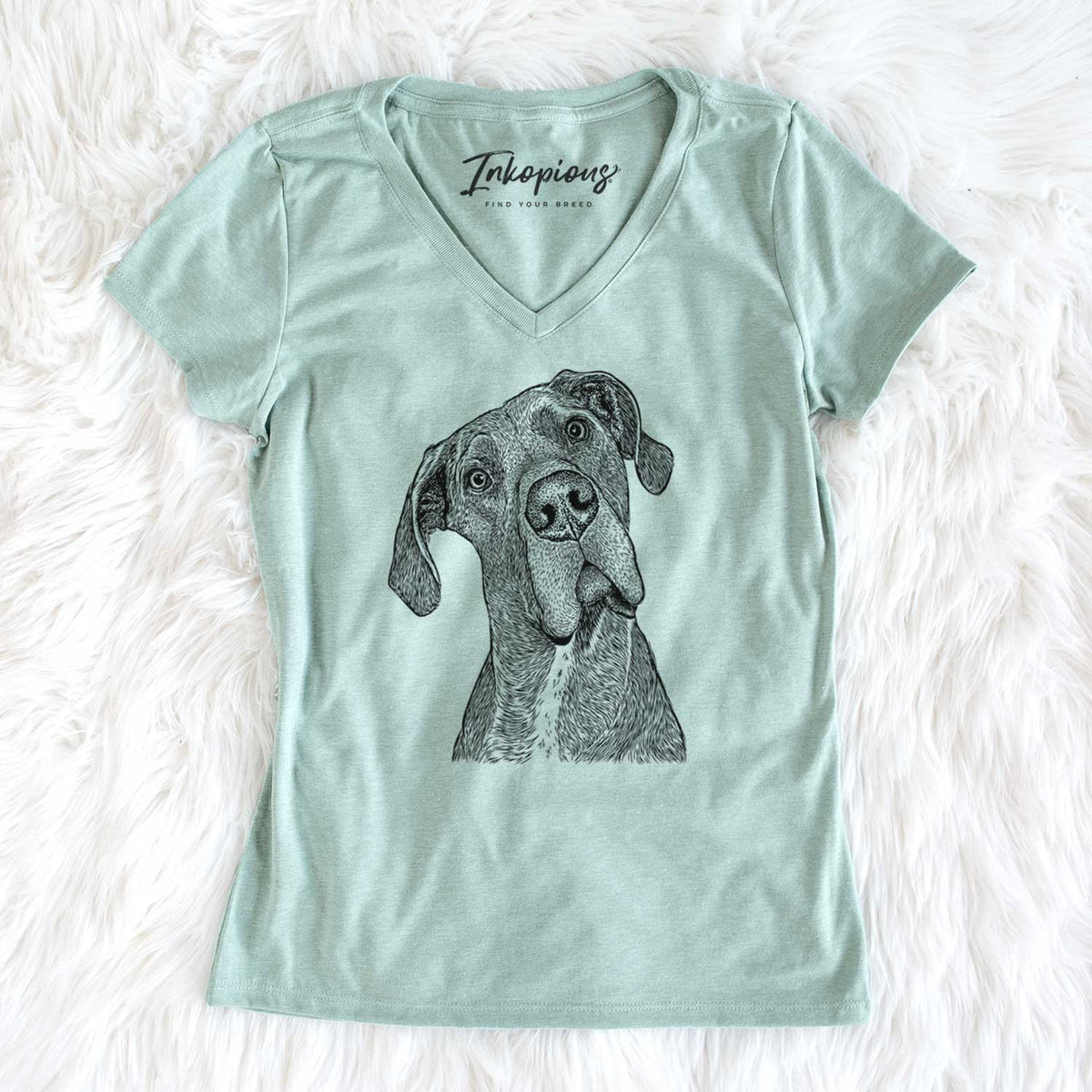 Bare River the Great Dane - Women&#39;s V-neck Shirt