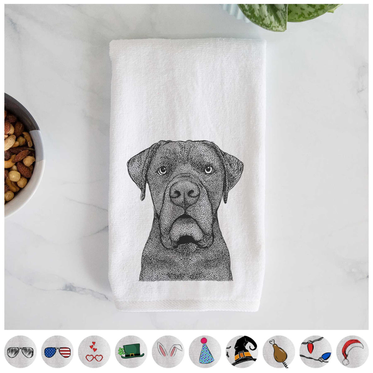 Rocco the Cane Corso Decorative Hand Towel