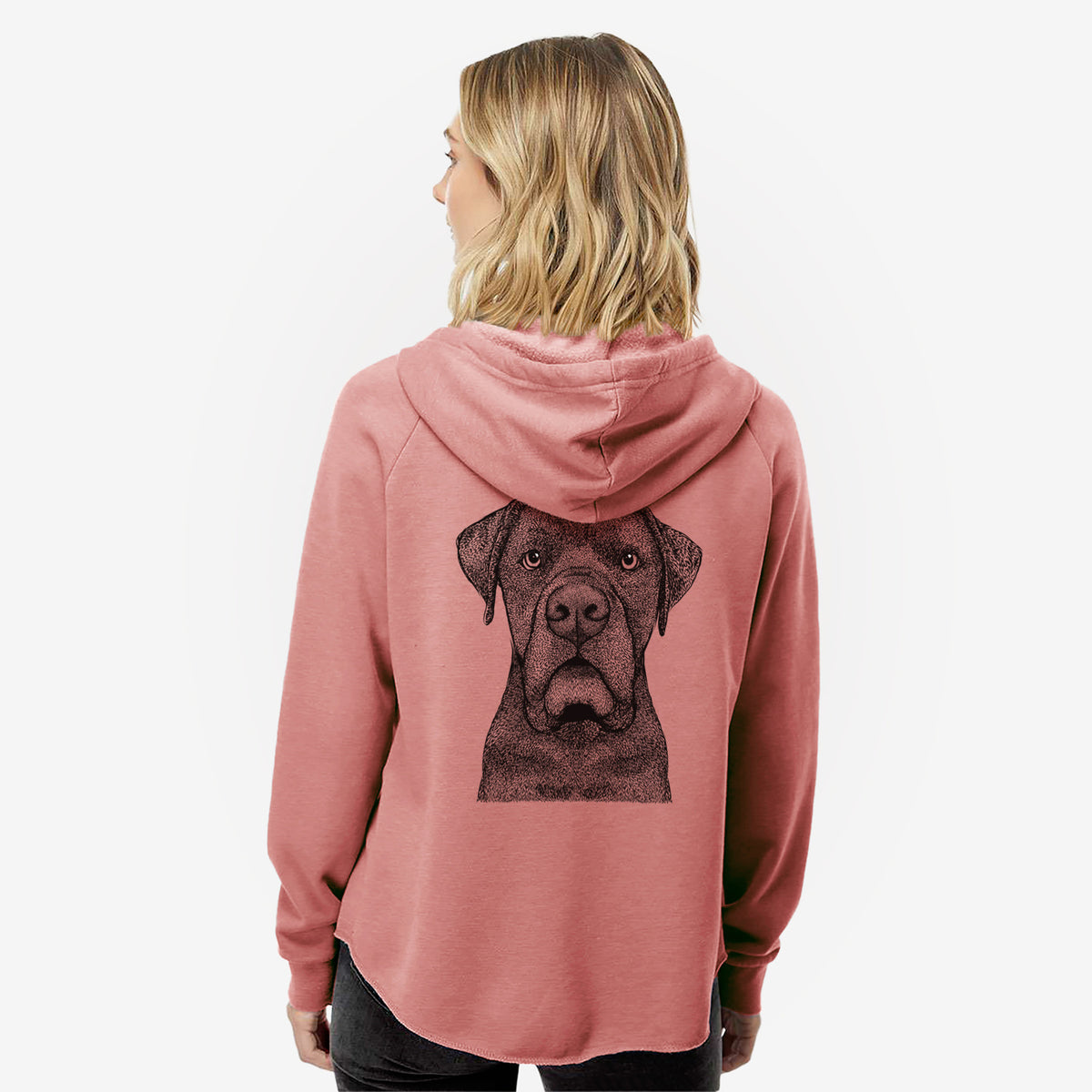 Rocco the Cane Corso - Women's Cali Wave Zip-Up Sweatshirt