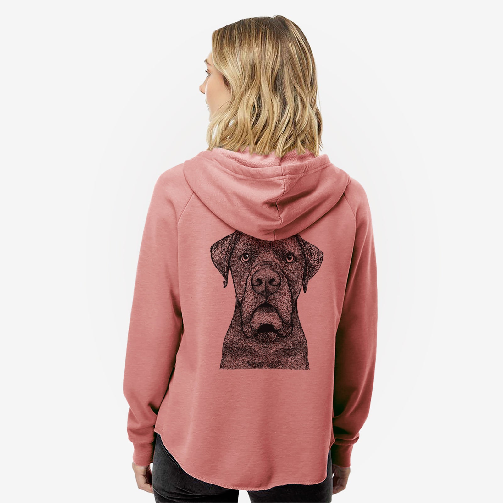 Rocco the Cane Corso - Women's Cali Wave Zip-Up Sweatshirt