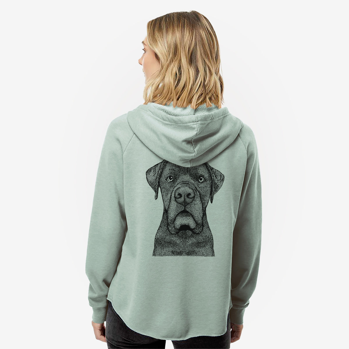 Rocco the Cane Corso - Women's Cali Wave Zip-Up Sweatshirt