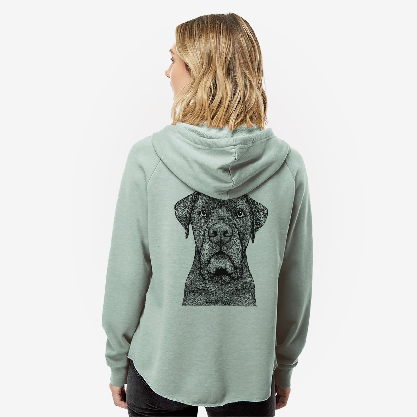 Rocco the Cane Corso - Women's Cali Wave Zip-Up Sweatshirt