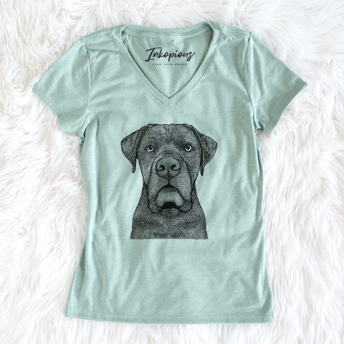 Bare Rocco the Cane Corso - Women&#39;s V-neck Shirt