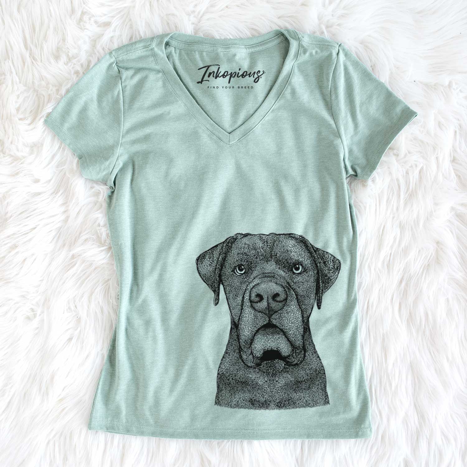 Bare Rocco the Cane Corso - Women's V-neck Shirt