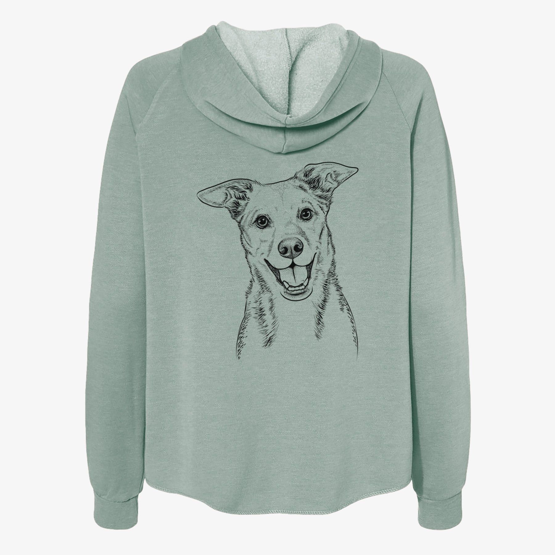 Rocco the Mixed Breed - Women's Cali Wave Zip-Up Sweatshirt