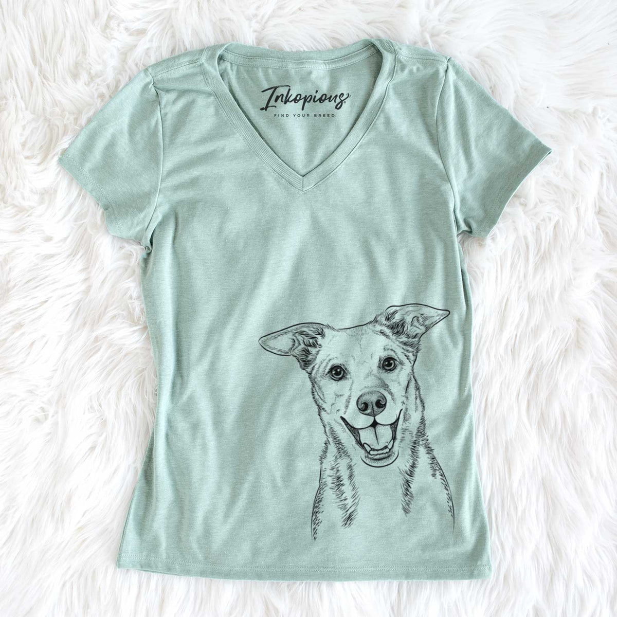 Bare Rocco the Mixed Breed - Women's V-neck Shirt