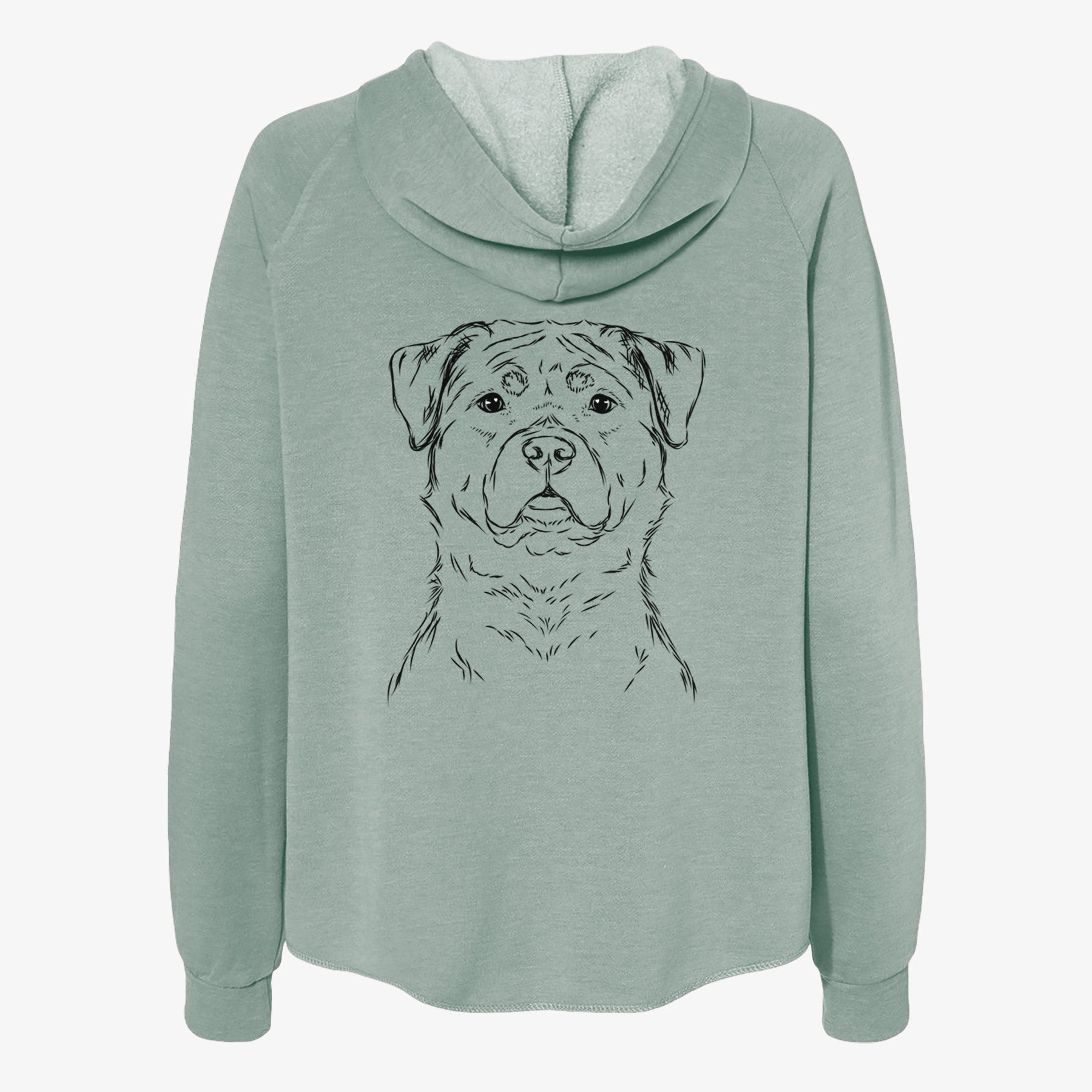 Rocky the Rottweiler - Women's Cali Wave Zip-Up Sweatshirt