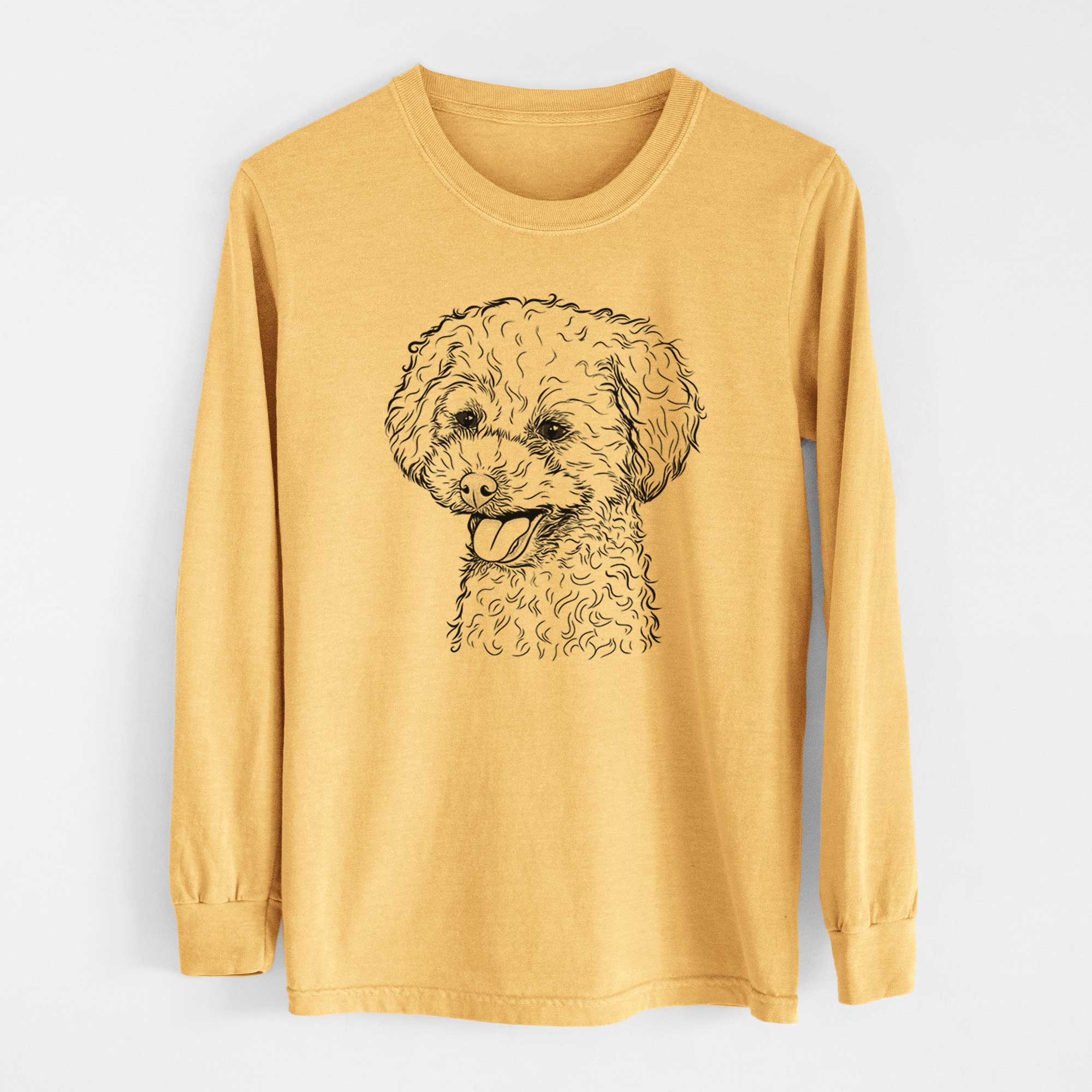 Bare Rocky the Teacup Poodle - Heavyweight 100% Cotton Long Sleeve