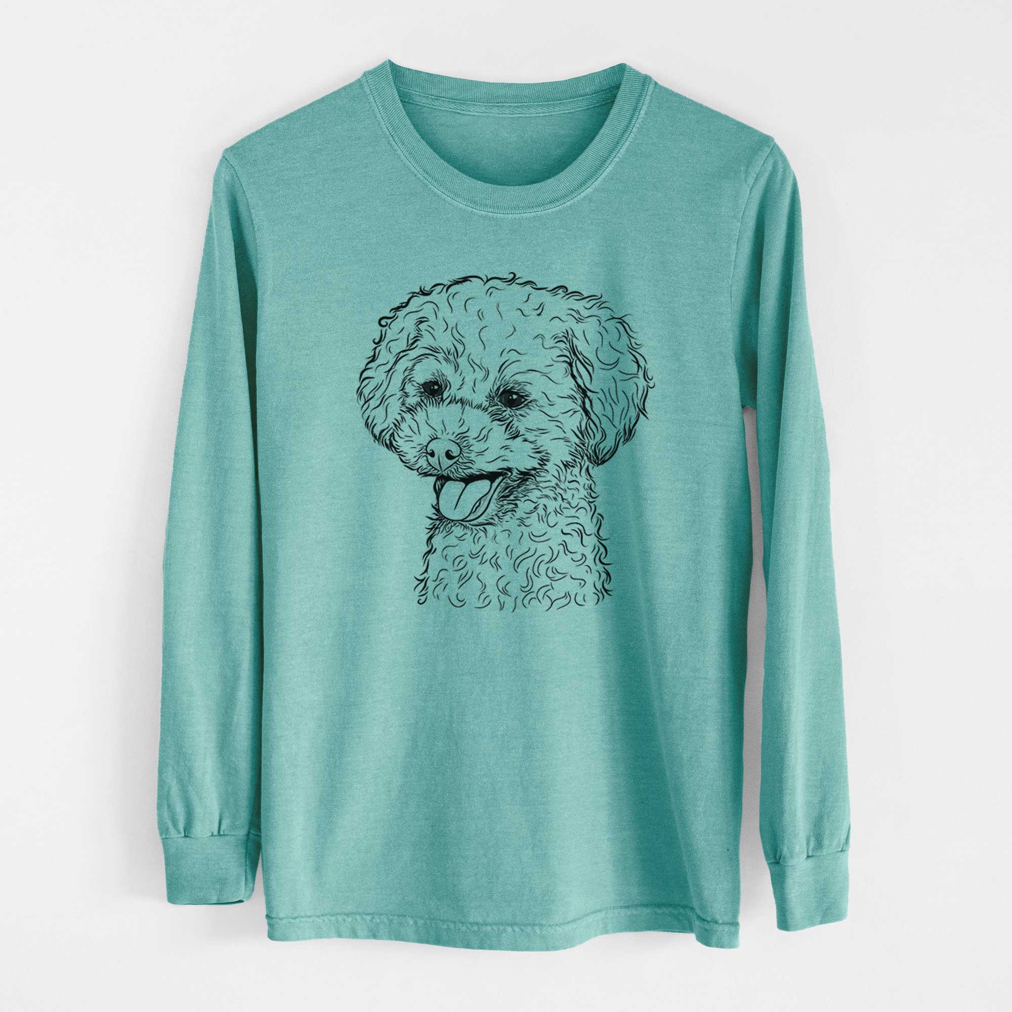 Bare Rocky the Teacup Poodle - Heavyweight 100% Cotton Long Sleeve