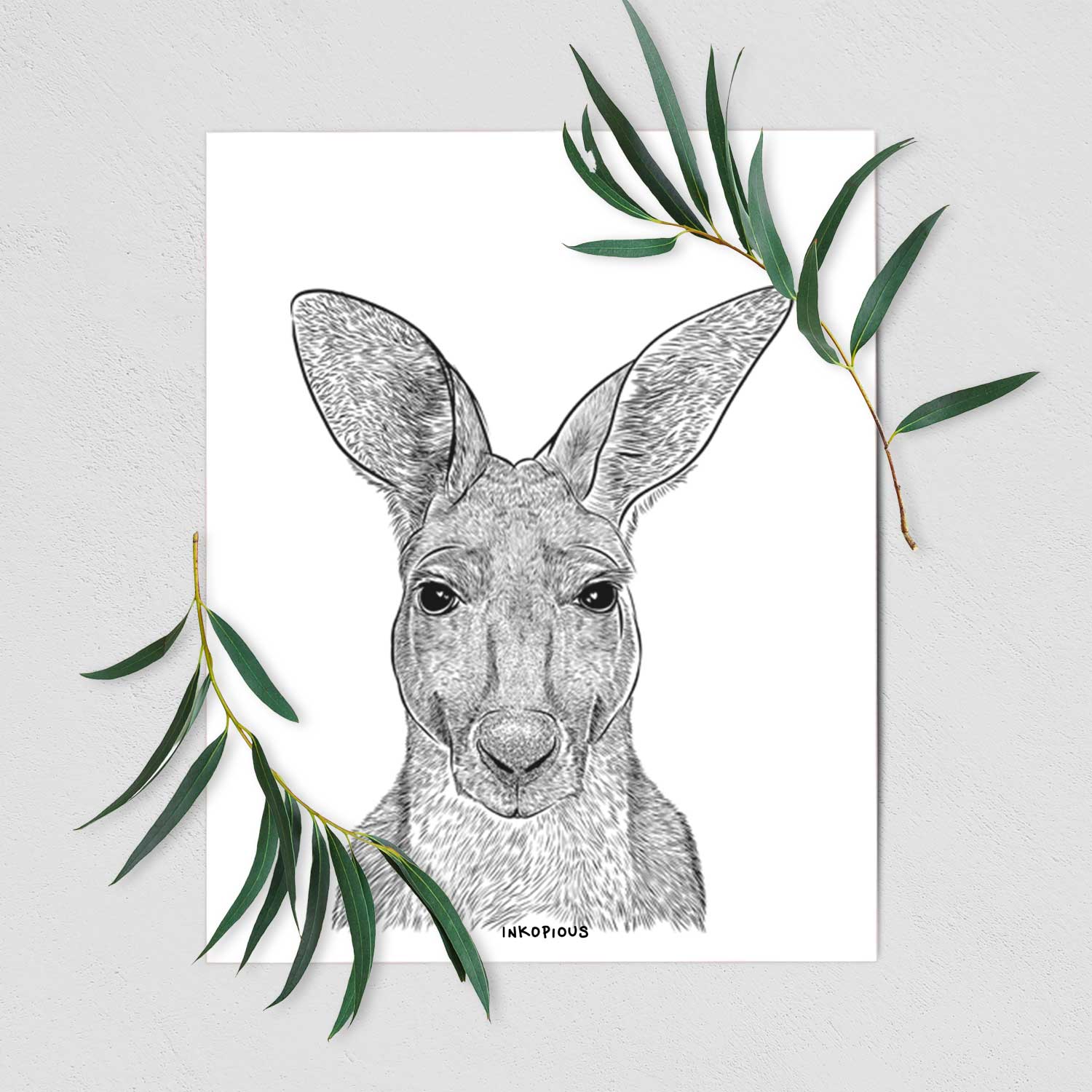 Roger the Red Kangaroo Art Print