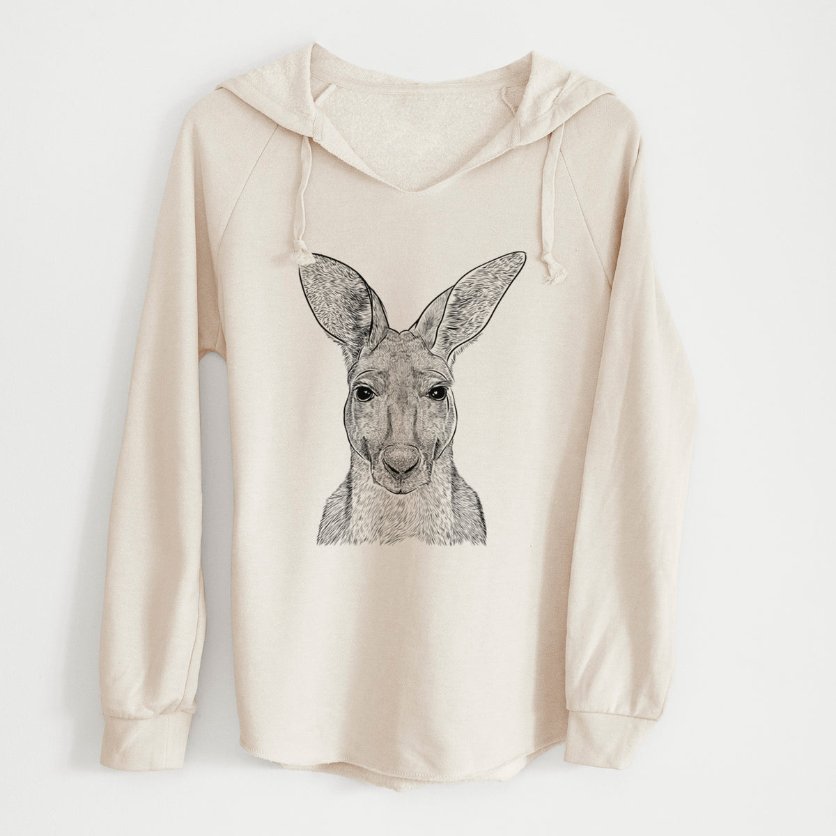 Bare Roger the Red Kangaroo - Cali Wave Hooded Sweatshirt