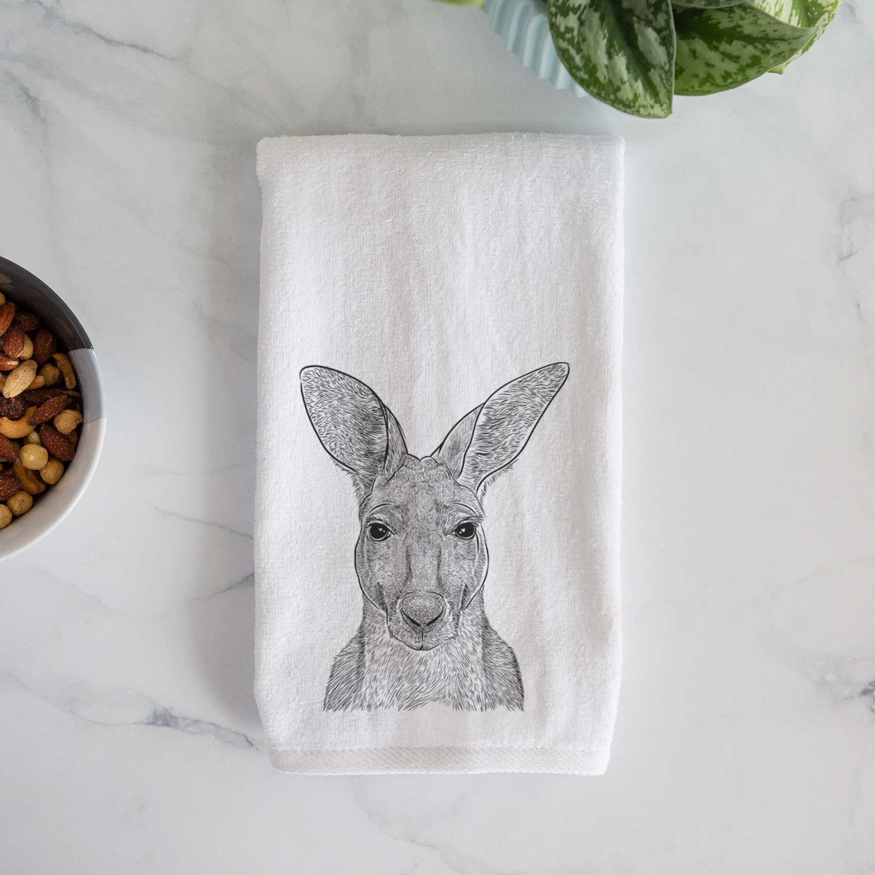 Roger the Red Kangaroo Decorative Hand Towel