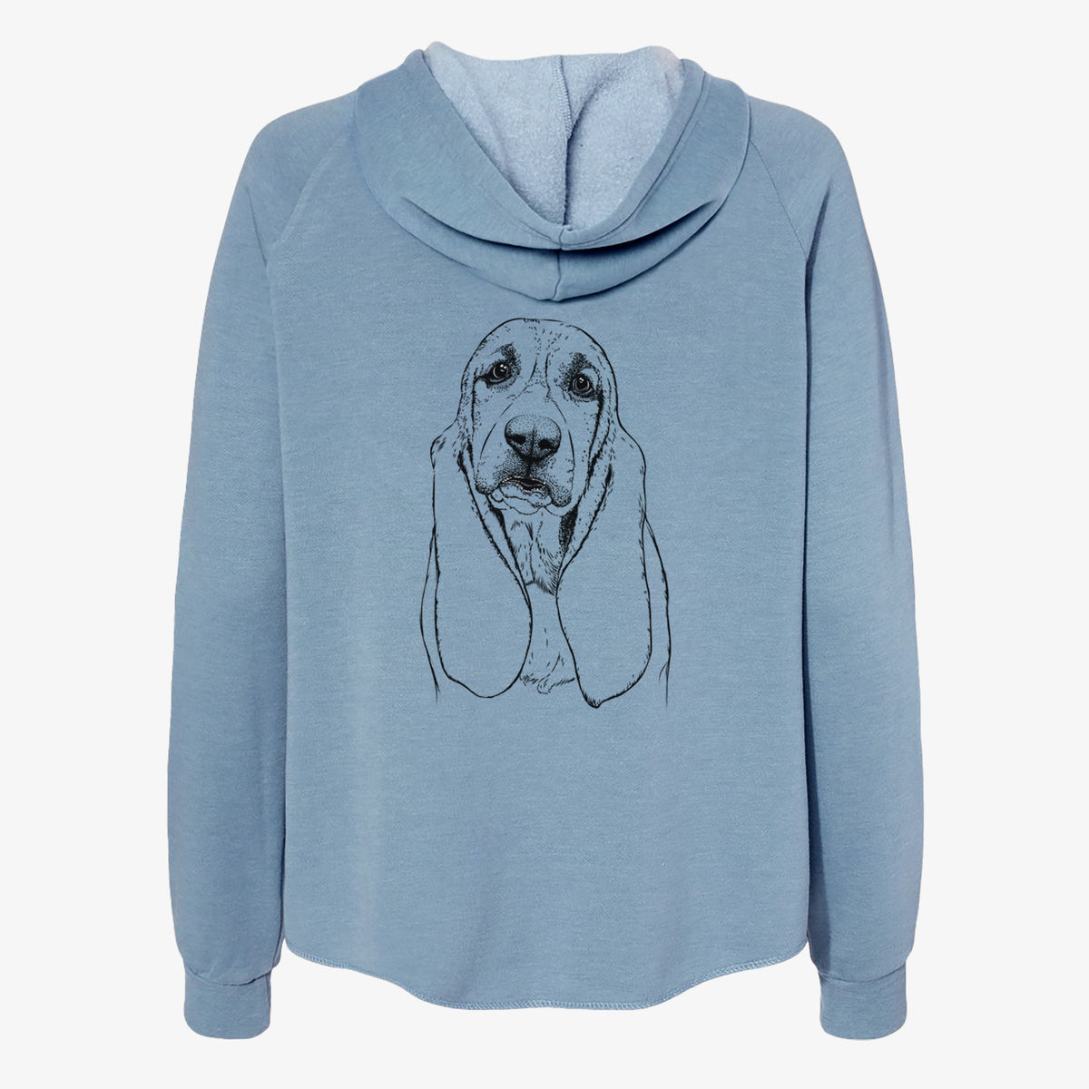 Rolo the Basset Hound - Women's Cali Wave Zip-Up Sweatshirt