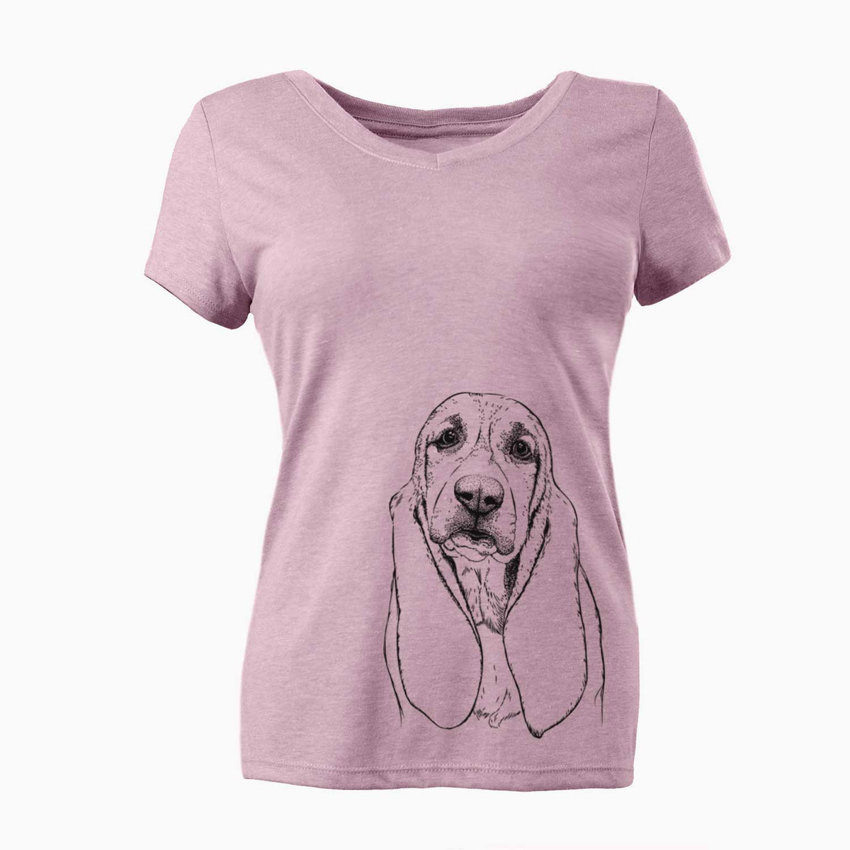 Bare Rolo the Basset Hound - Women's V-neck Shirt