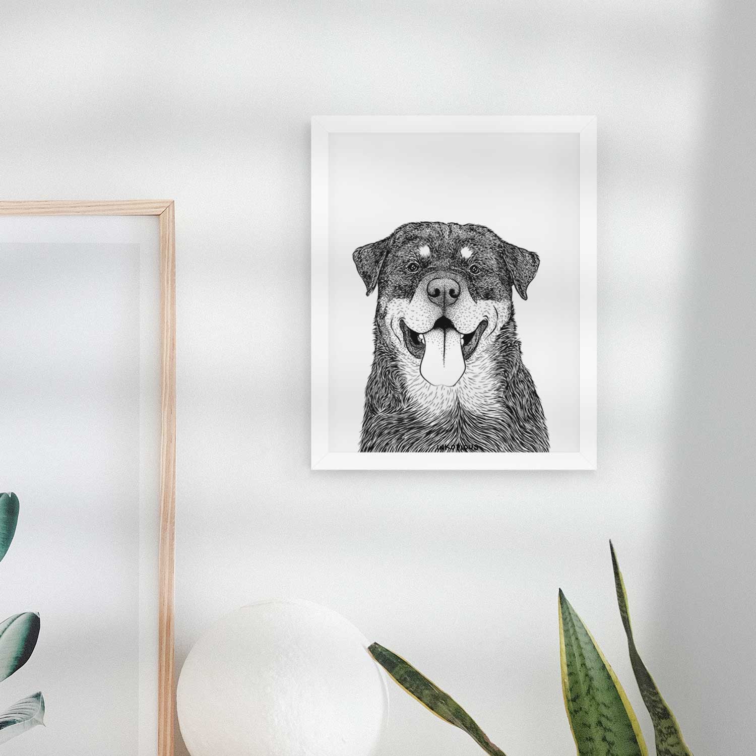 Romeo the Rottweiler Art Print