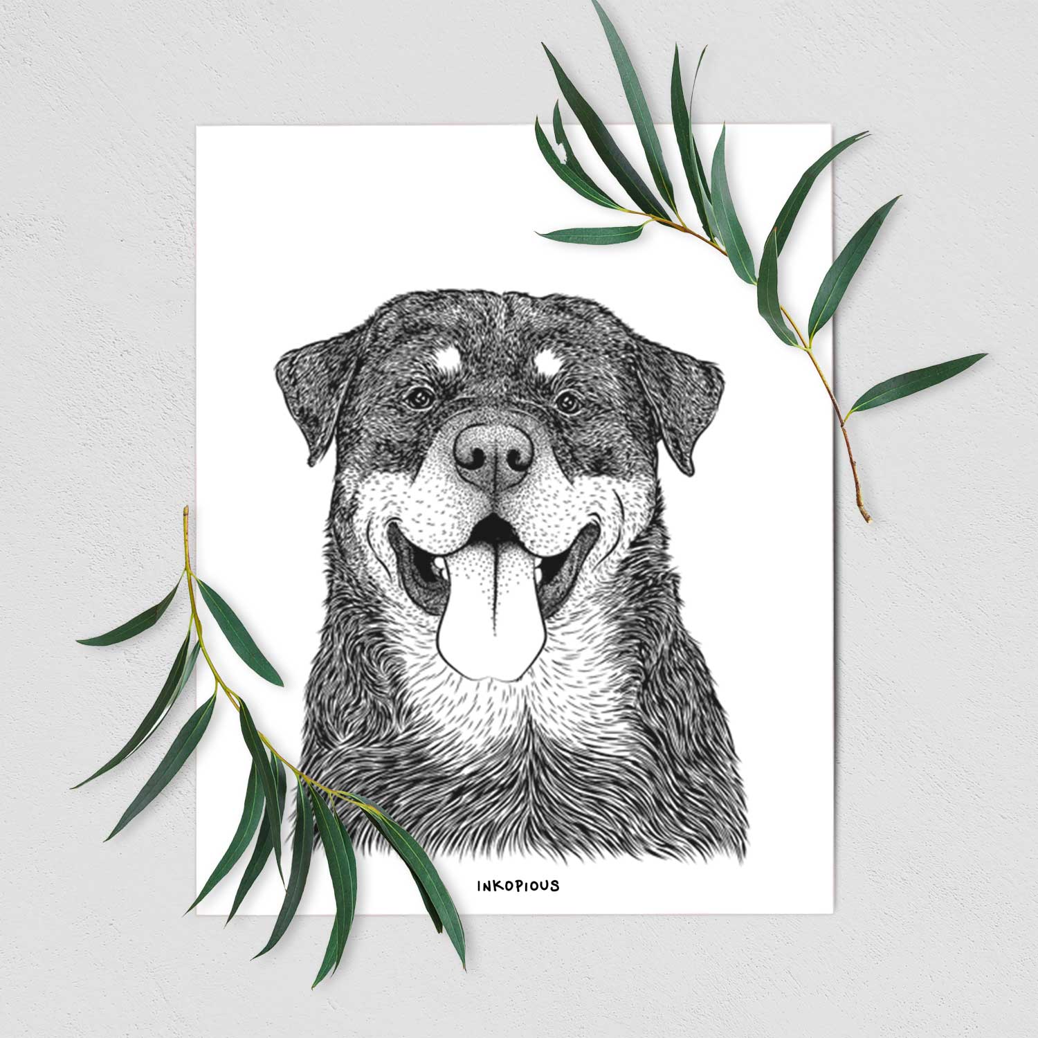 Romeo the Rottweiler Art Print