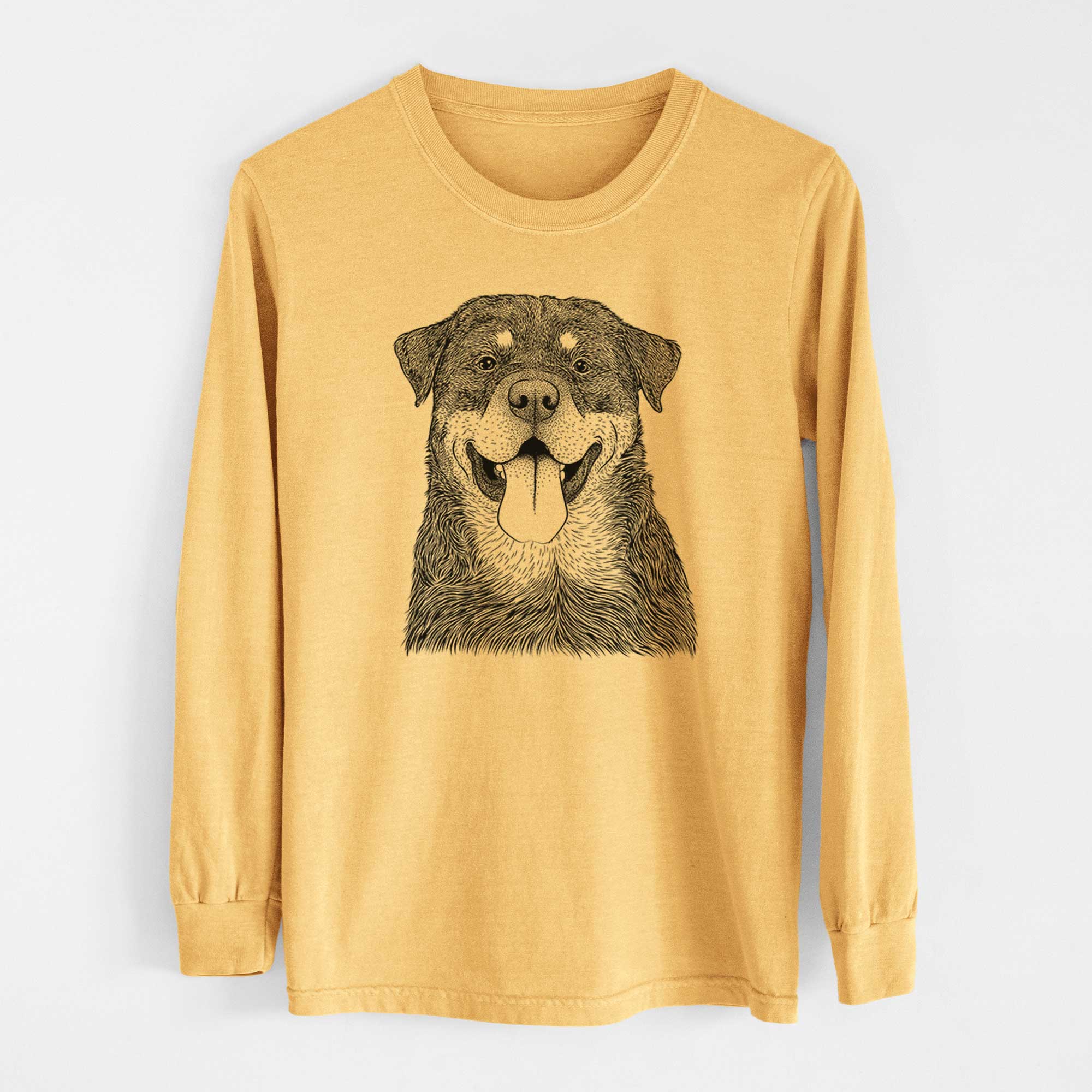 Bare Romeo the Rottweiler - Heavyweight 100% Cotton Long Sleeve