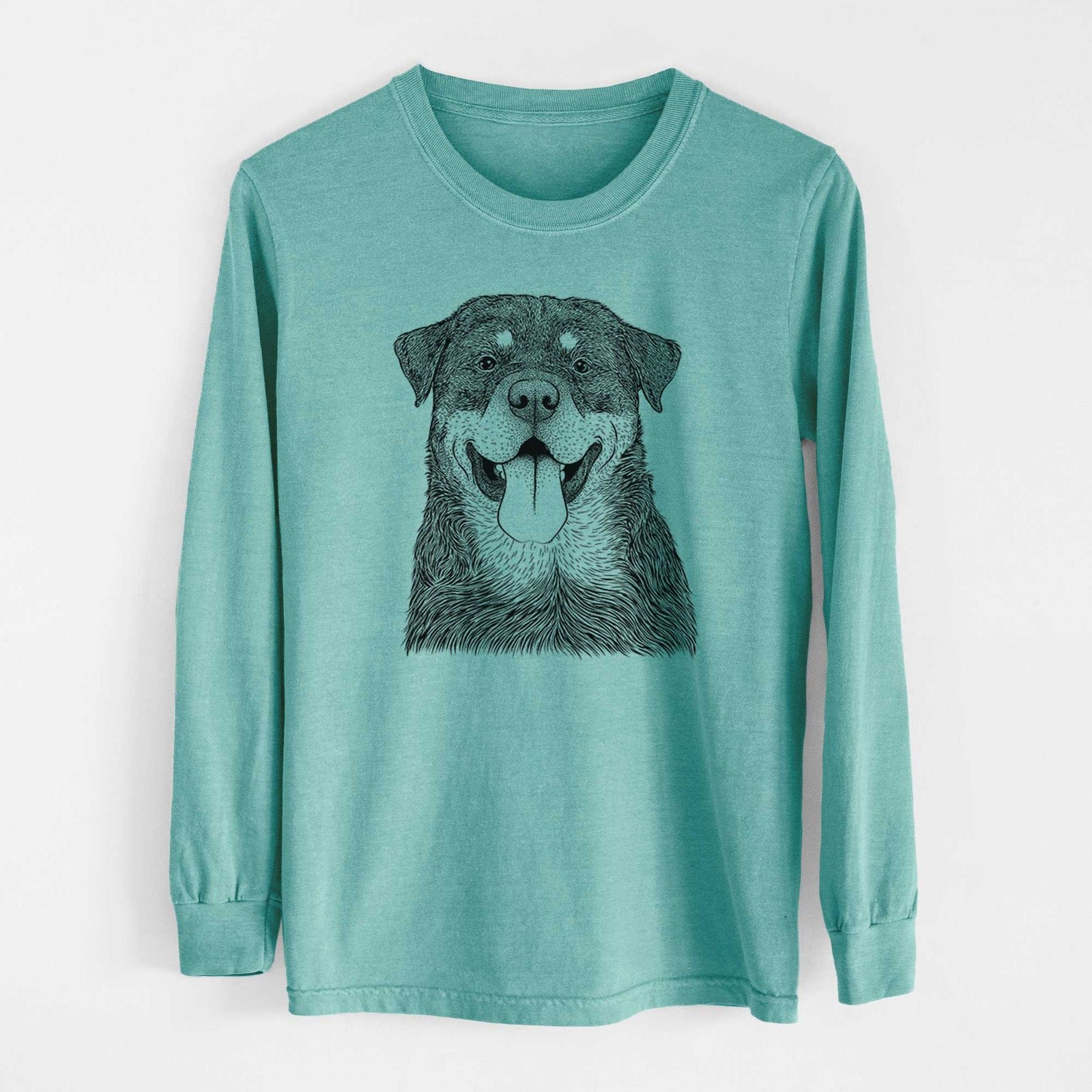 Bare Romeo the Rottweiler - Heavyweight 100% Cotton Long Sleeve