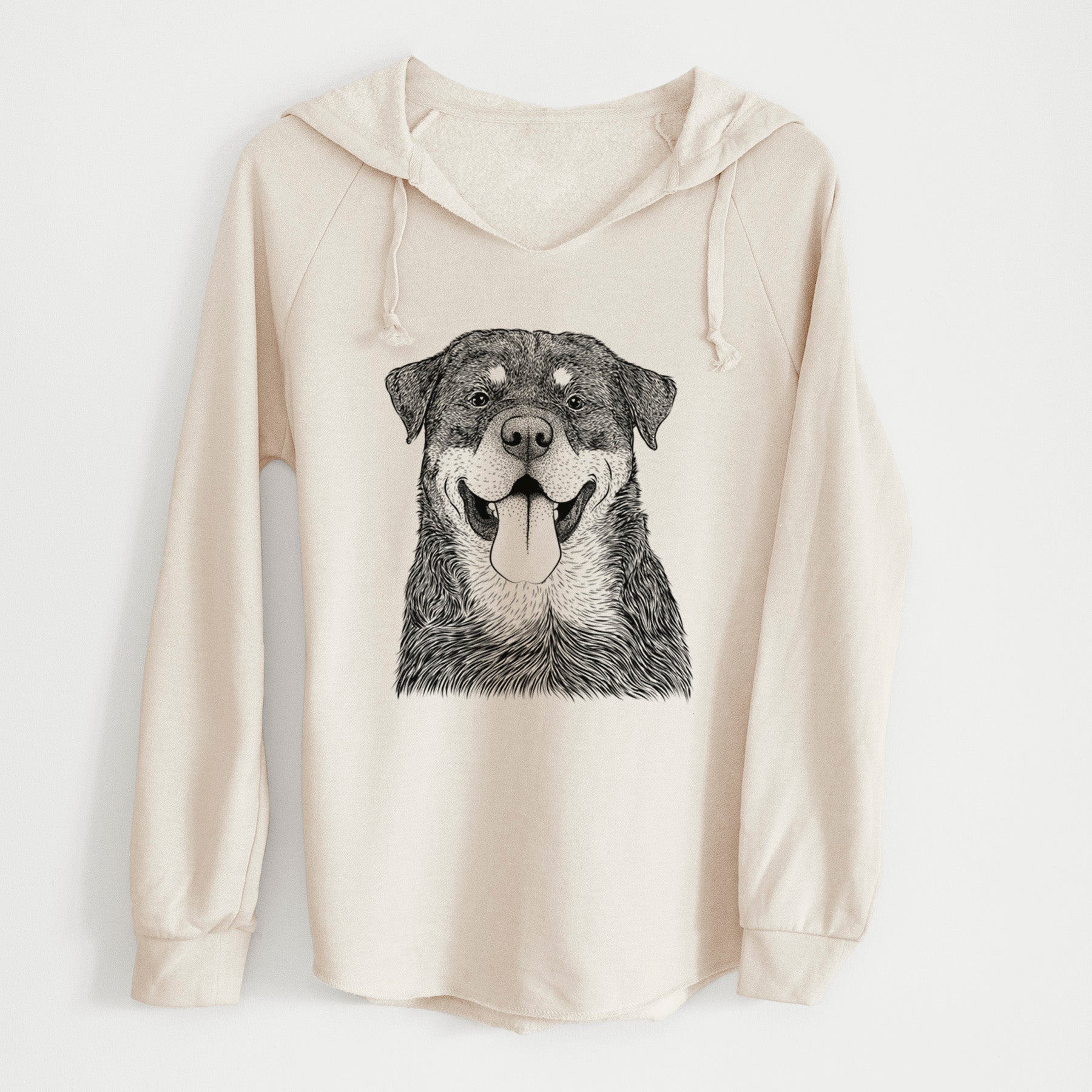 Bare Romeo the Rottweiler - Cali Wave Hooded Sweatshirt