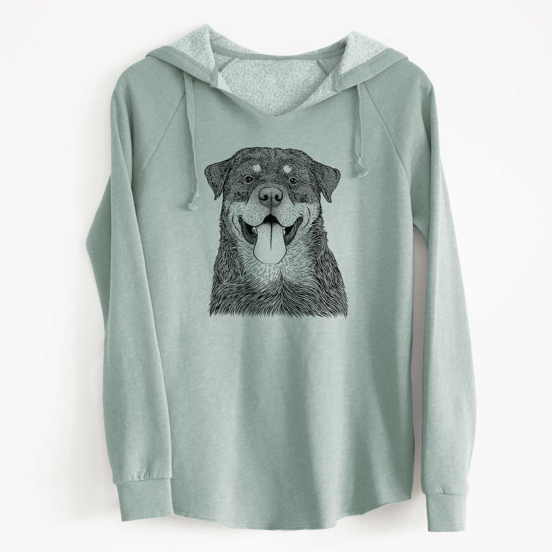 Bare Romeo the Rottweiler - Cali Wave Hooded Sweatshirt