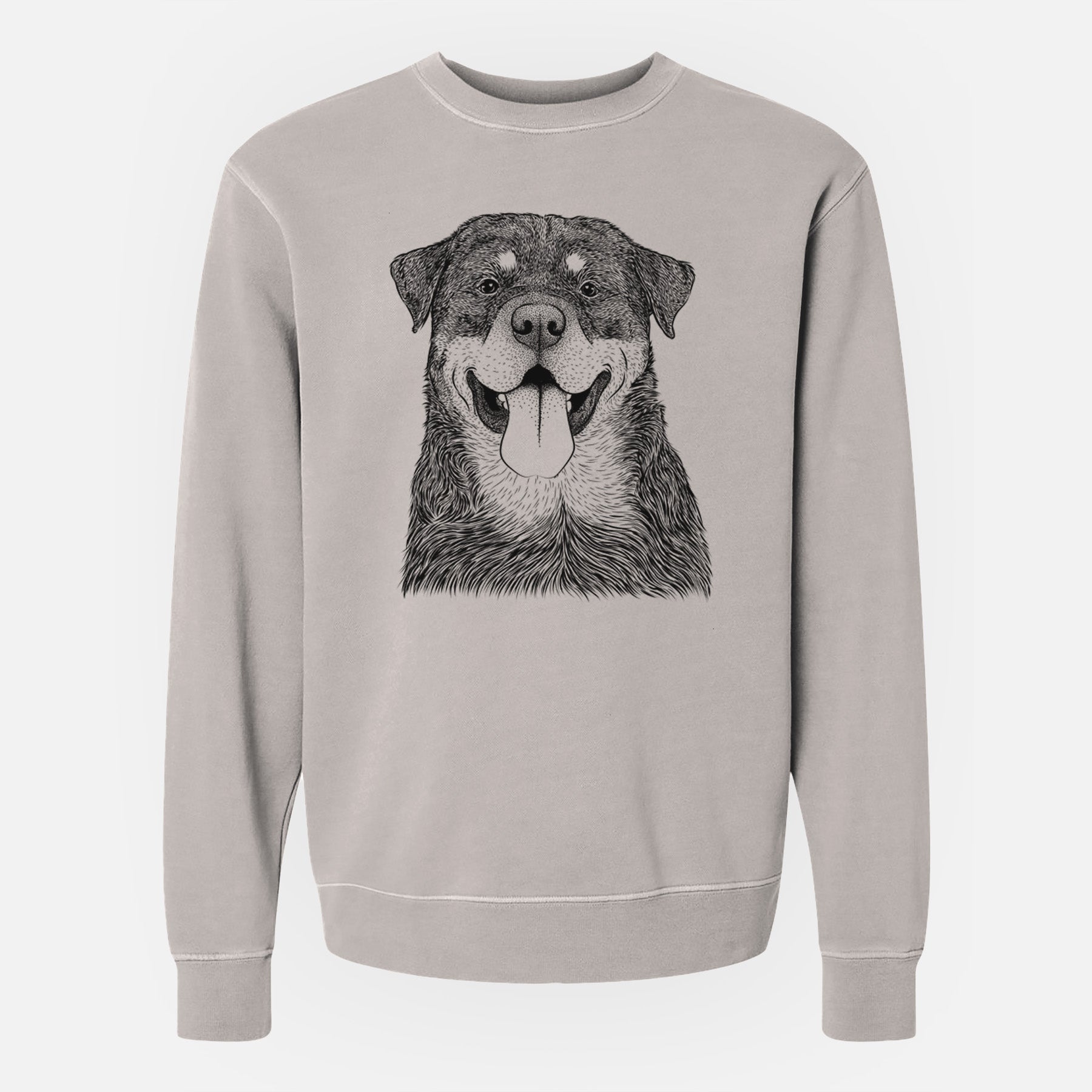 Bare Romeo the Rottweiler - Unisex Pigment Dyed Crew Sweatshirt