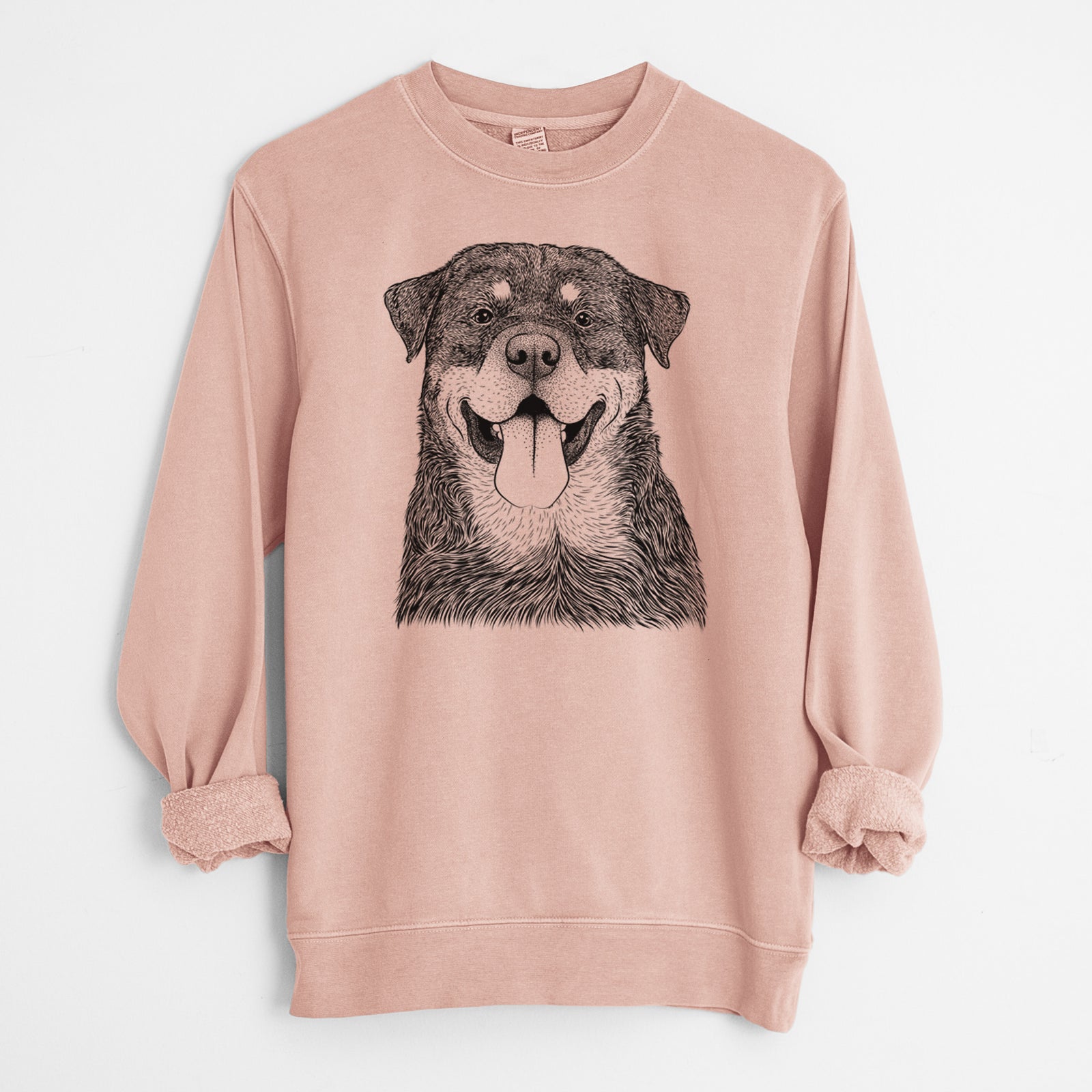 Bare Romeo the Rottweiler - Unisex Pigment Dyed Crew Sweatshirt