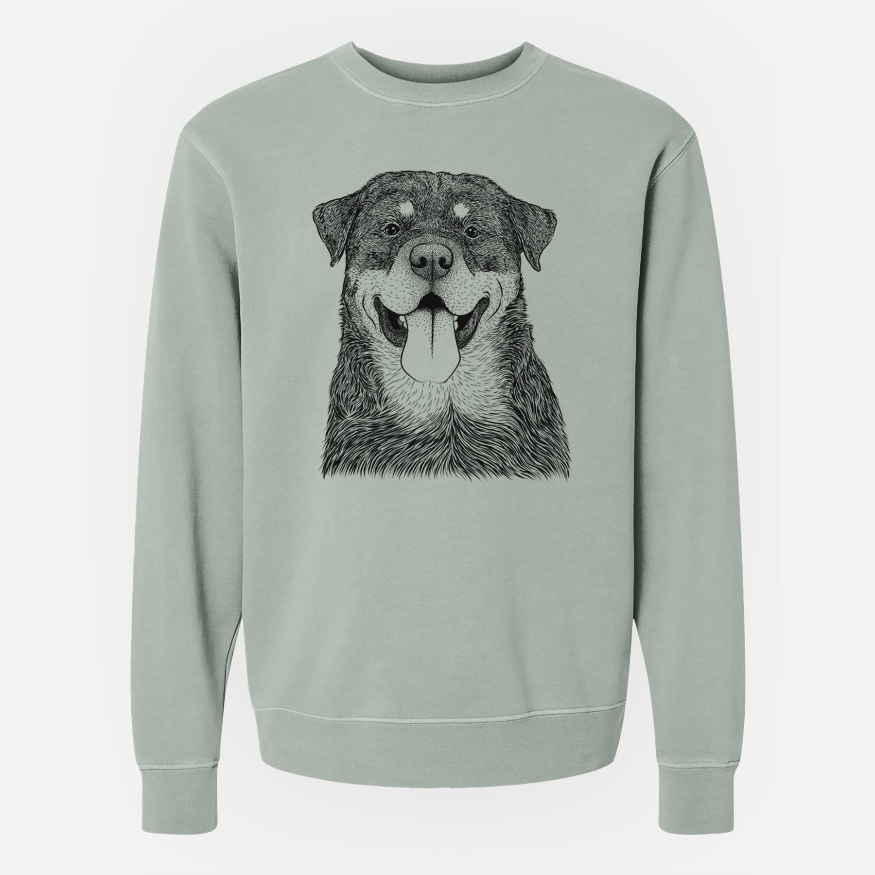 Bare Romeo the Rottweiler - Unisex Pigment Dyed Crew Sweatshirt