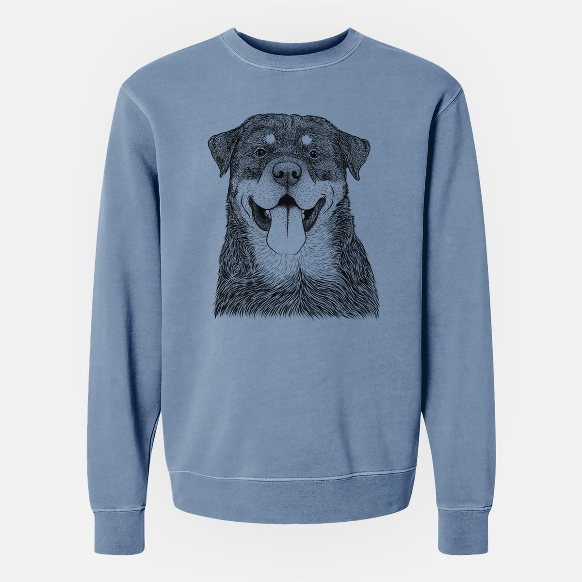 Bare Romeo the Rottweiler - Unisex Pigment Dyed Crew Sweatshirt