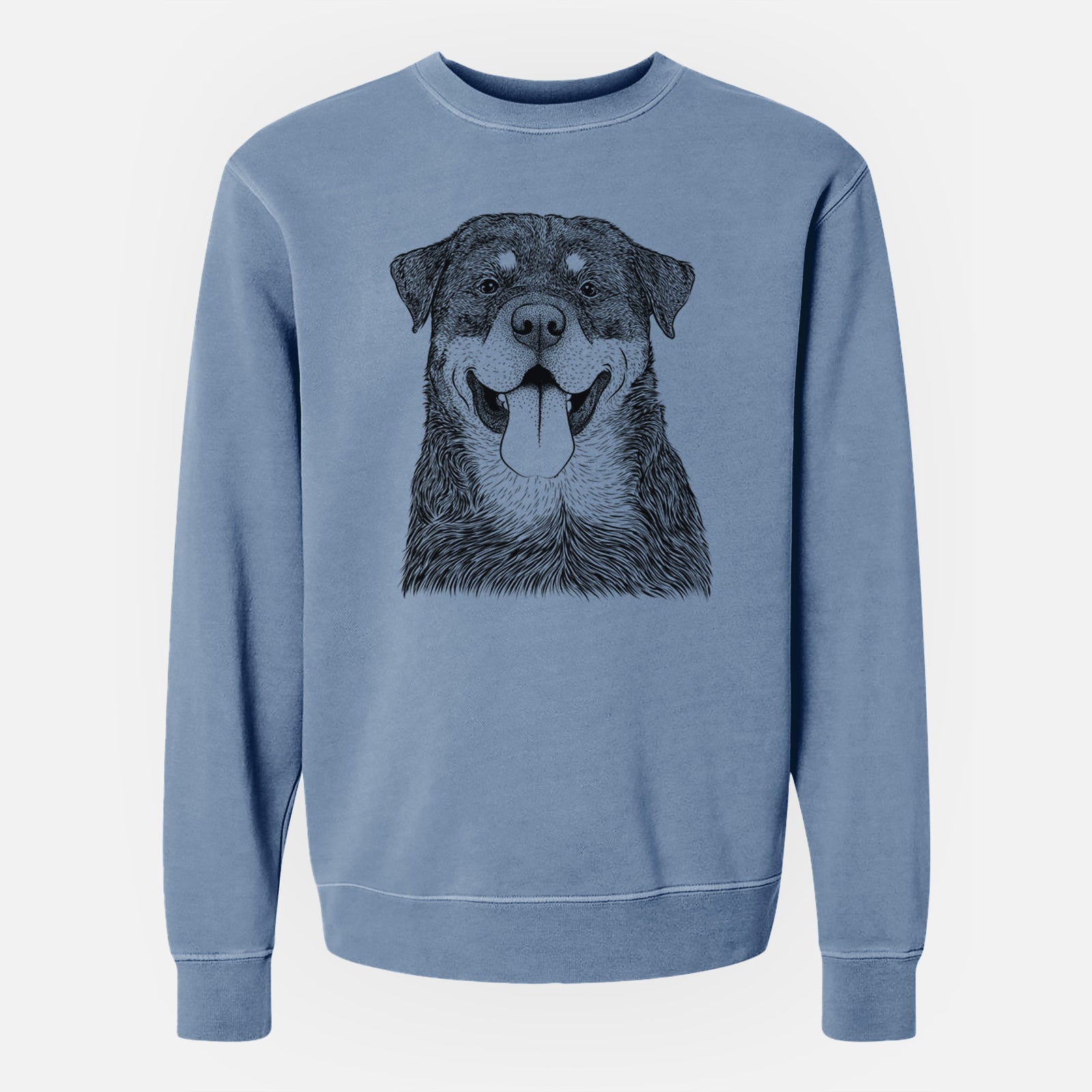 Bare Romeo the Rottweiler - Unisex Pigment Dyed Crew Sweatshirt