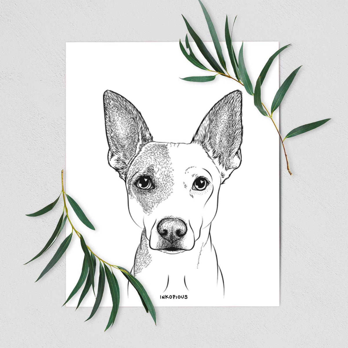 Roo the Mixed Breed Art Print