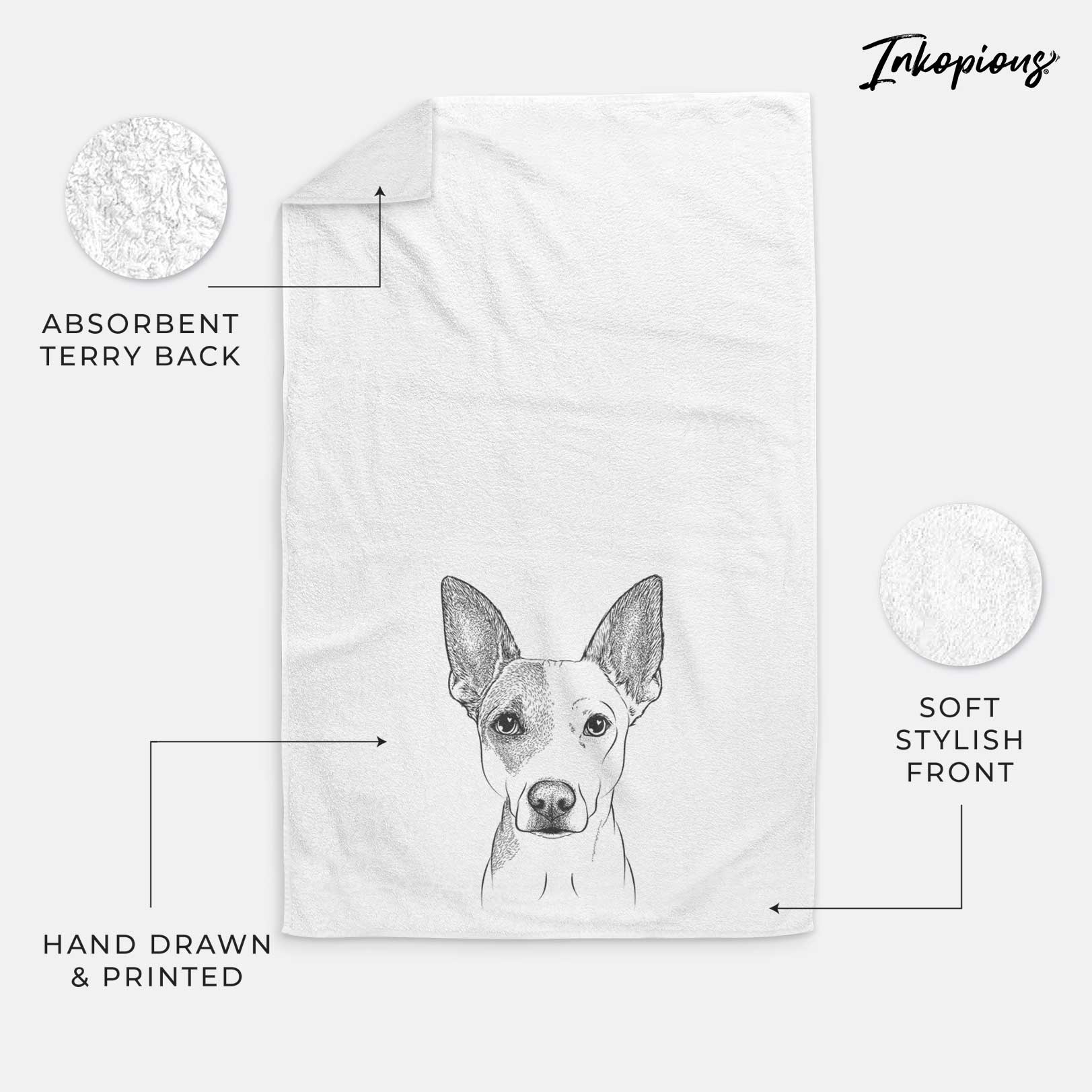 Roo the Mixed Breed Decorative Hand Towel