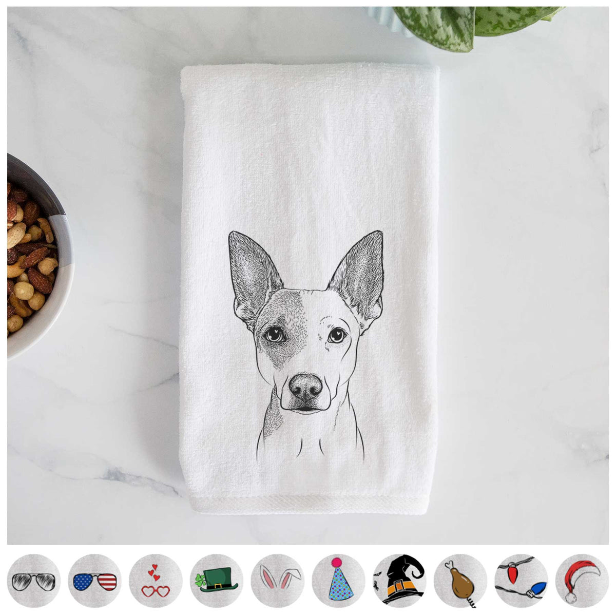 Roo the Mixed Breed Decorative Hand Towel