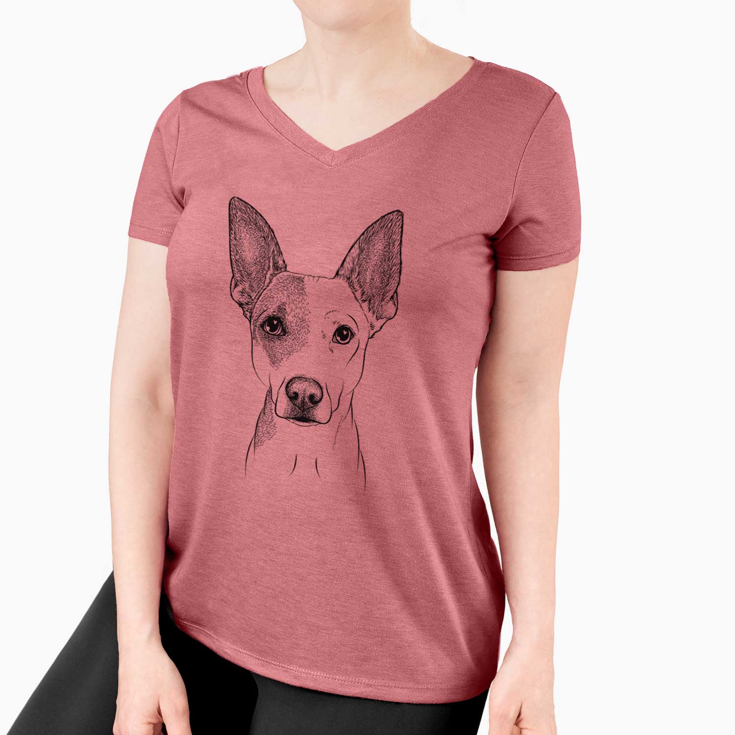 Bare Roo the Mixed Breed - Women's V-neck Shirt