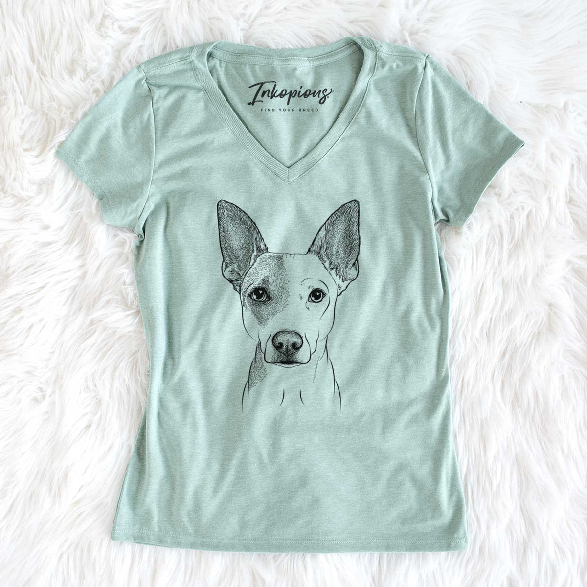 Bare Roo the Mixed Breed - Women&#39;s V-neck Shirt